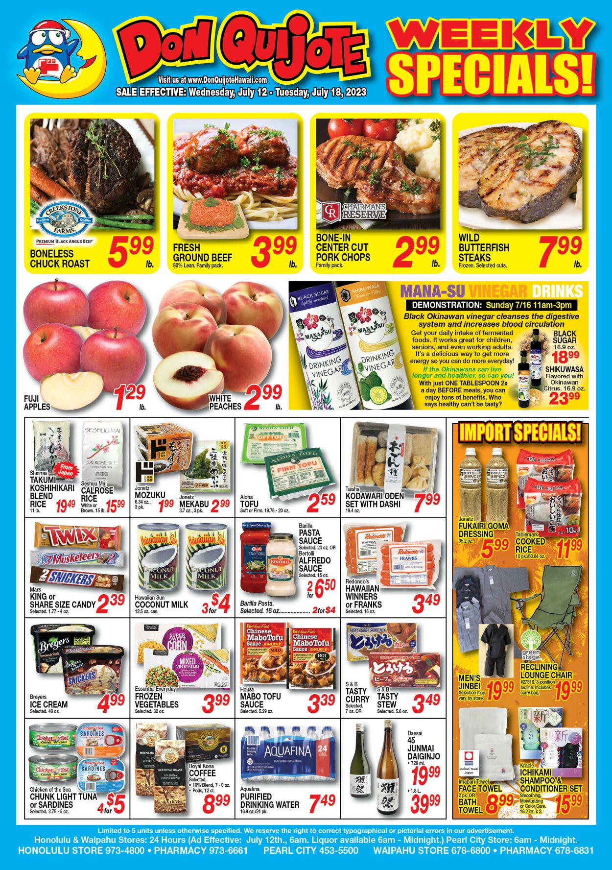 Catalogue Don Quijote Hawaii from 07/12/2023