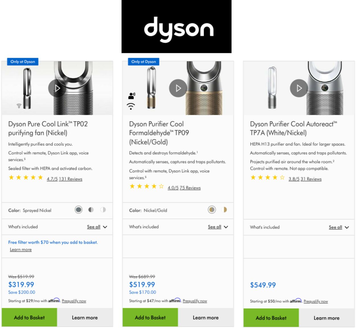 Catalogue Dyson from 10/12/2022