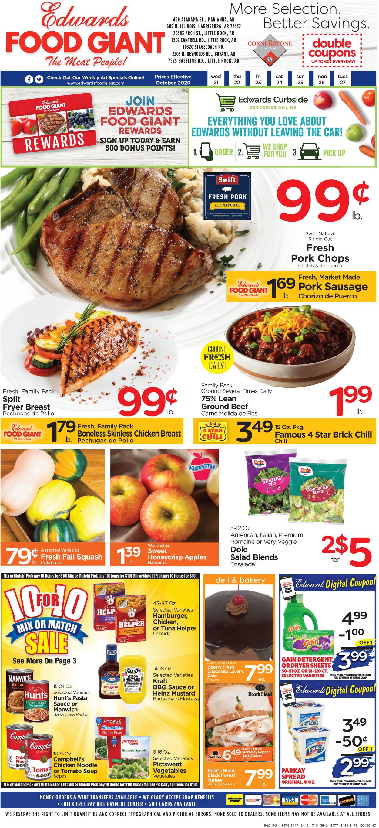 Catalogue Edwards Food Giant from 10/21/2020
