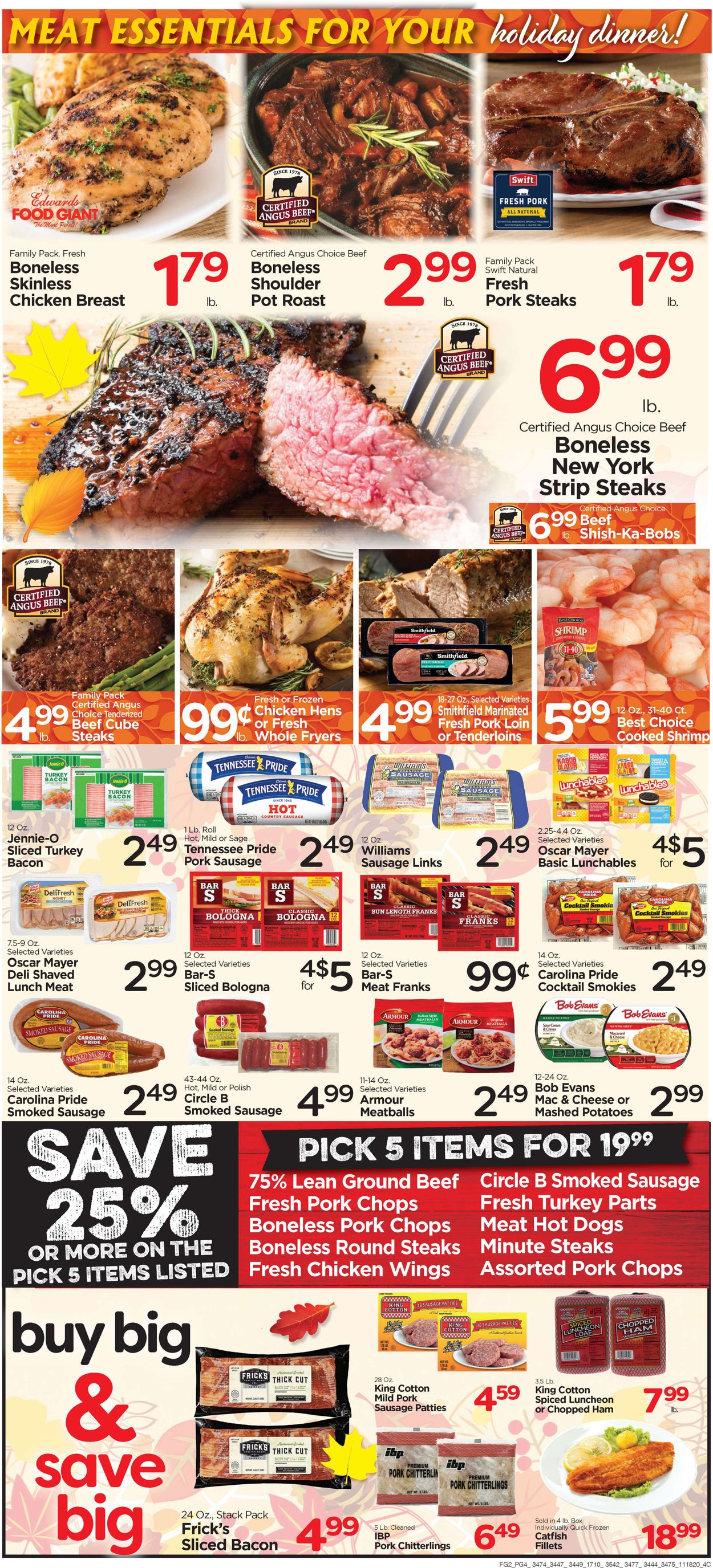Catalogue Edwards Food Giant Thanksgiving 2020 from 11/18/2020