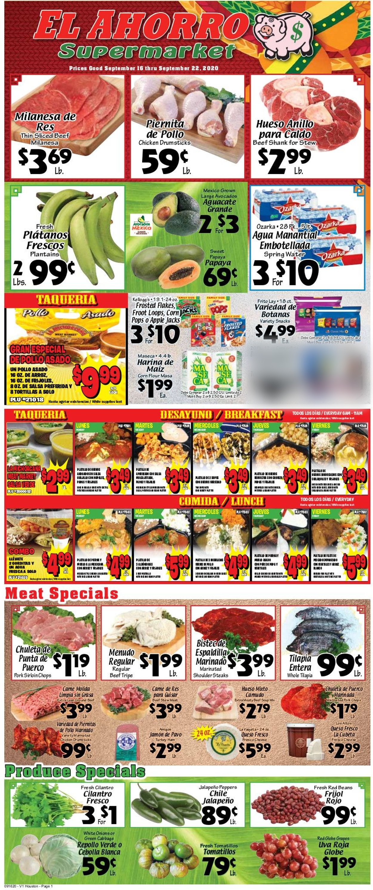 Catalogue El Ahorro Supermarket from 09/16/2020