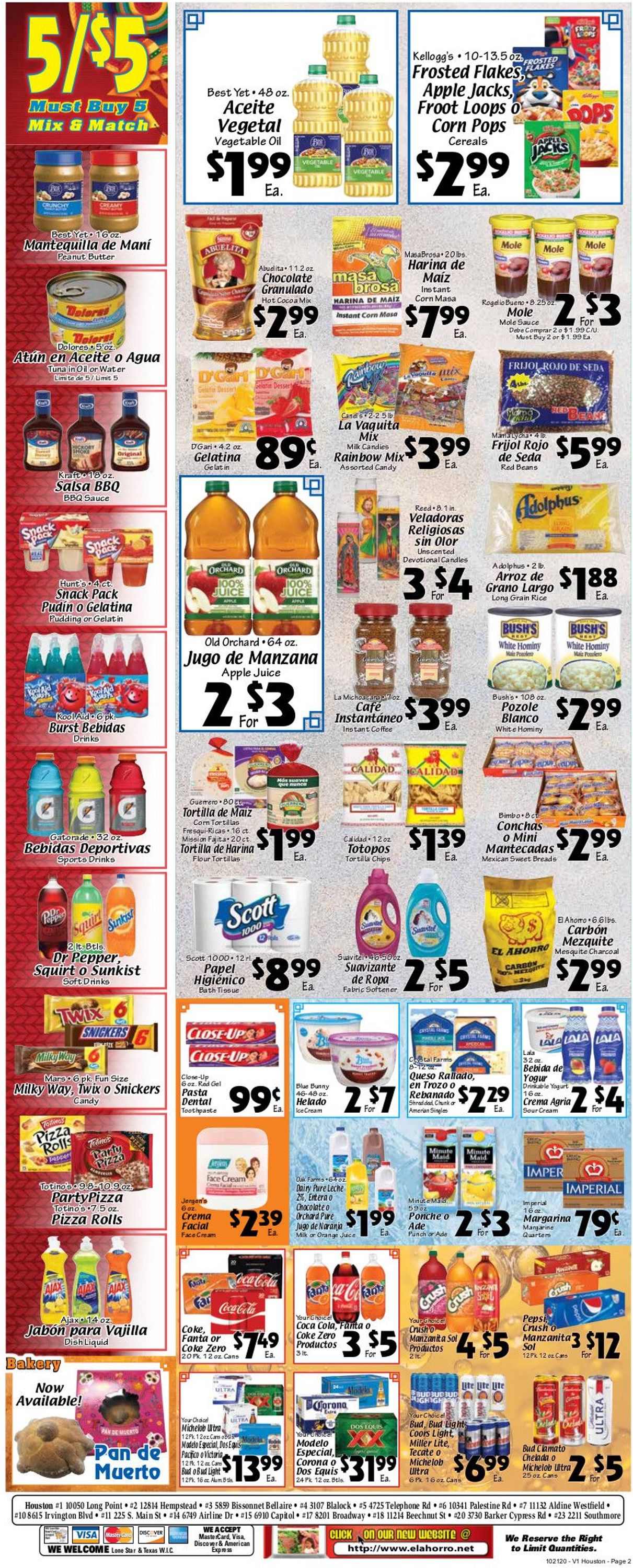 Catalogue El Ahorro Supermarket from 10/21/2020