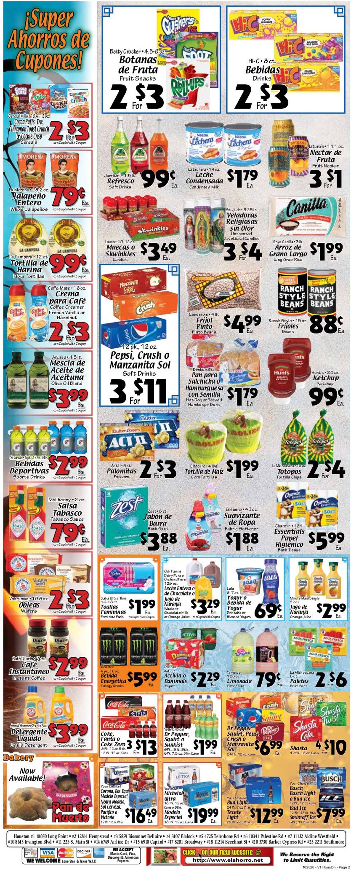 Catalogue El Ahorro Supermarket from 10/28/2020