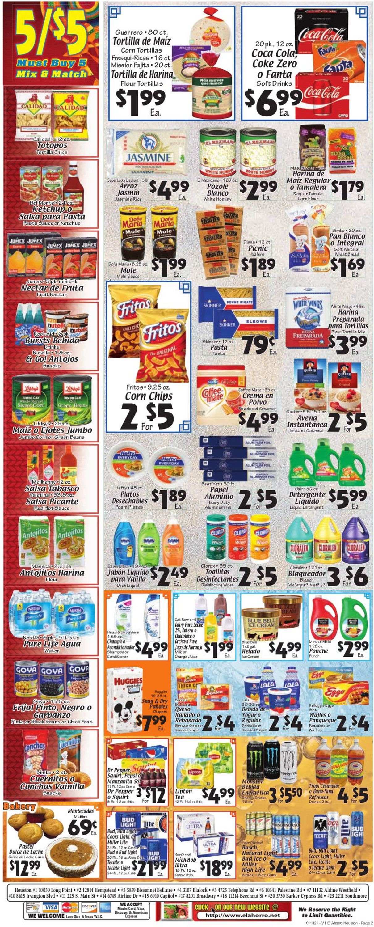 Catalogue El Ahorro Supermarket from 01/13/2021