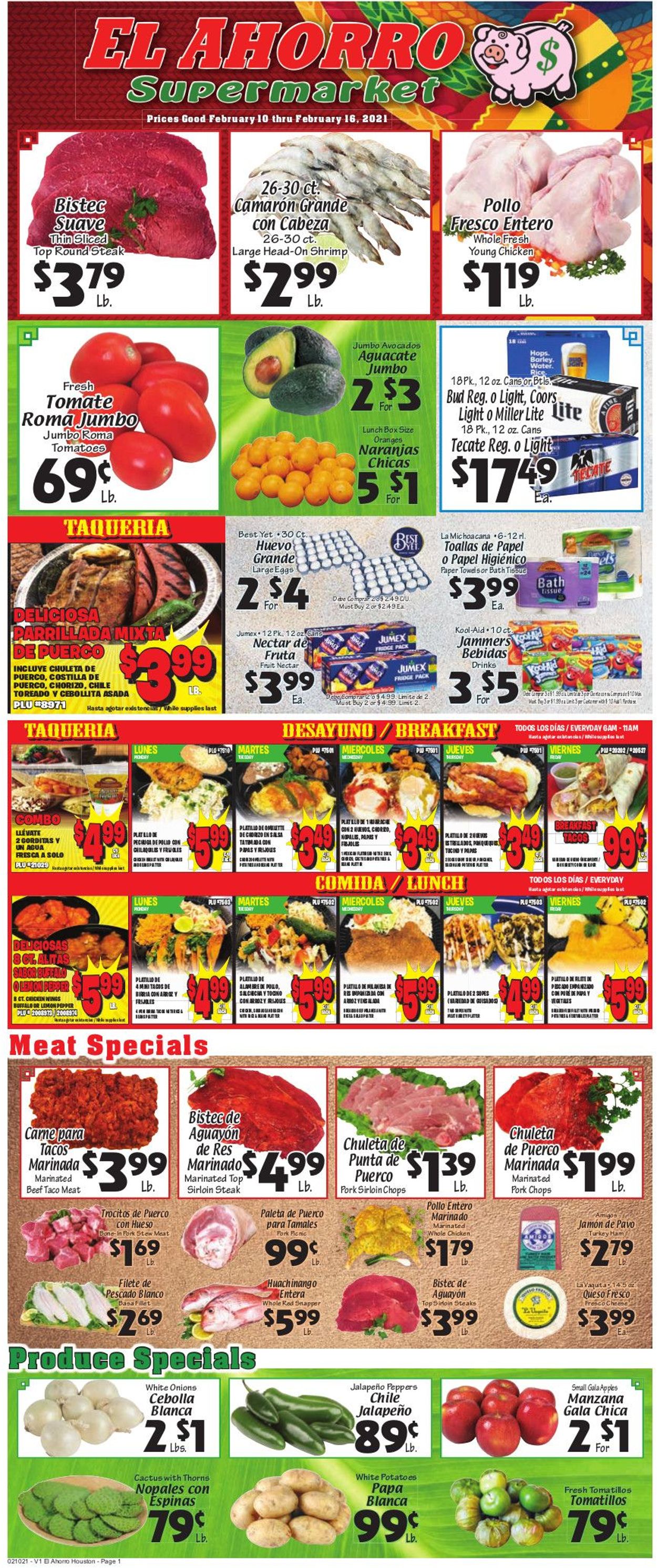 Catalogue El Ahorro Supermarket from 02/10/2021