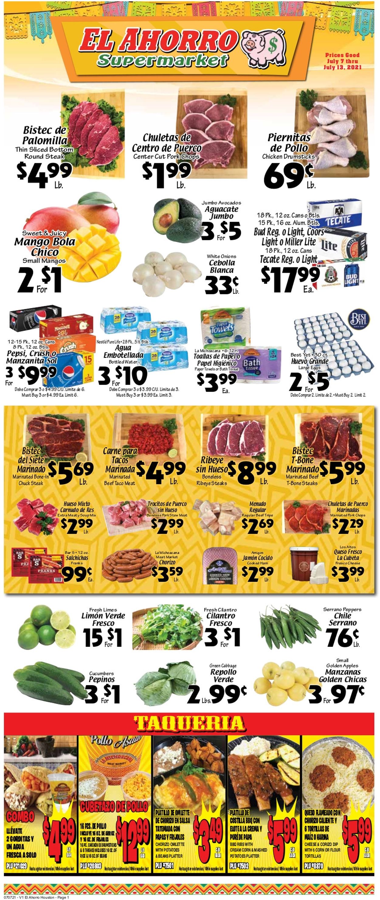 Catalogue El Ahorro Supermarket from 07/07/2021