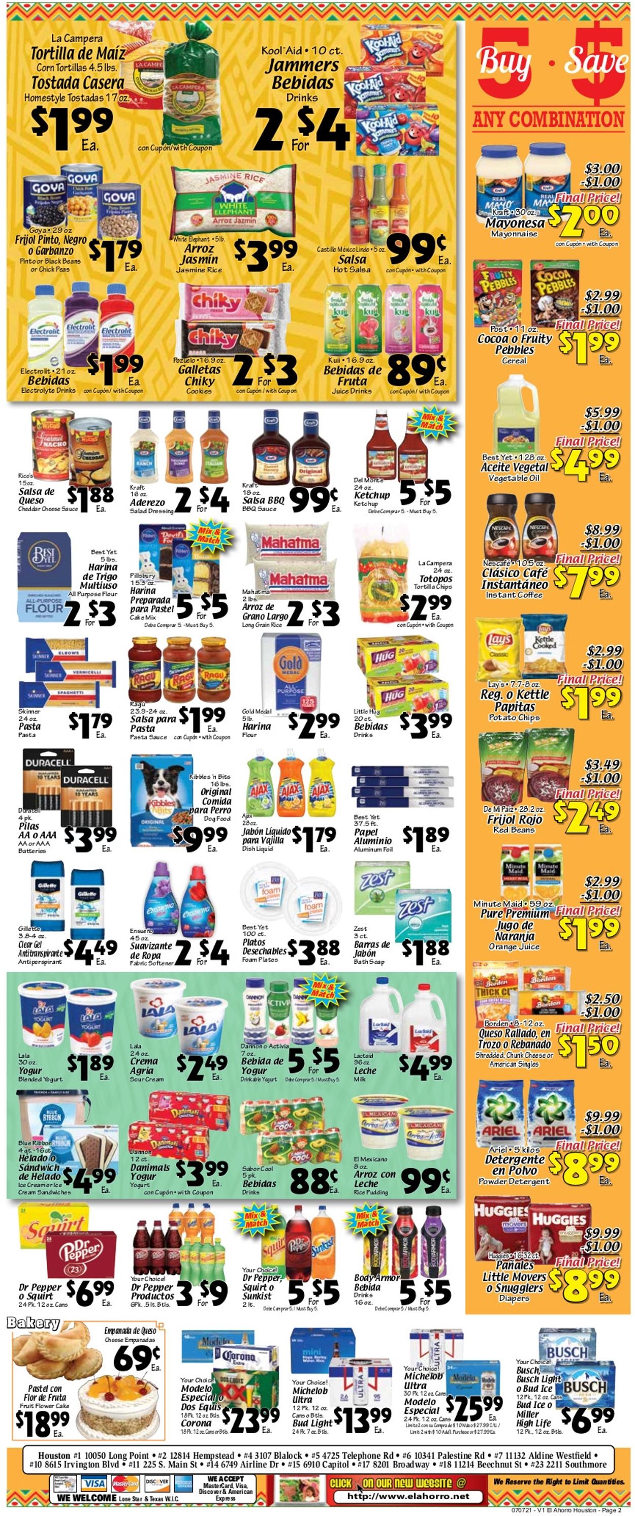 Catalogue El Ahorro Supermarket from 07/07/2021