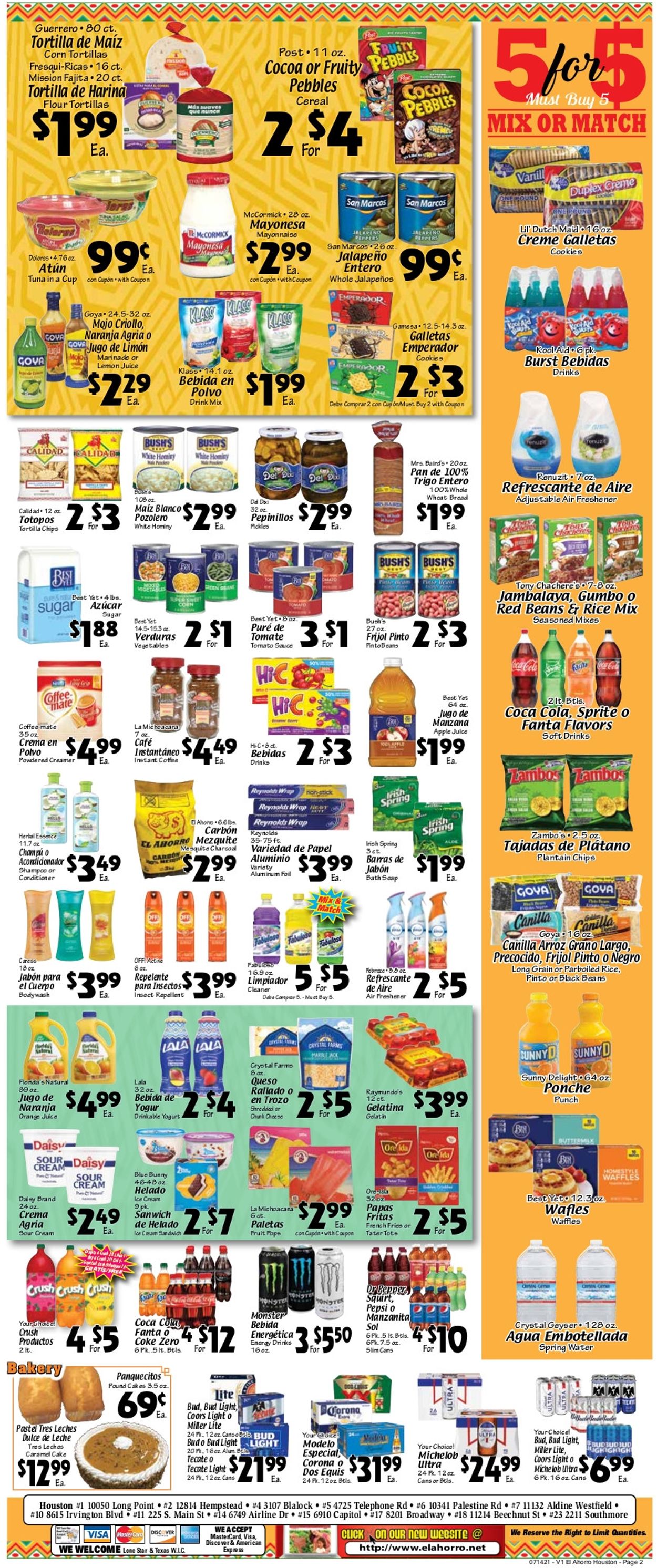 Catalogue El Ahorro Supermarket from 07/14/2021