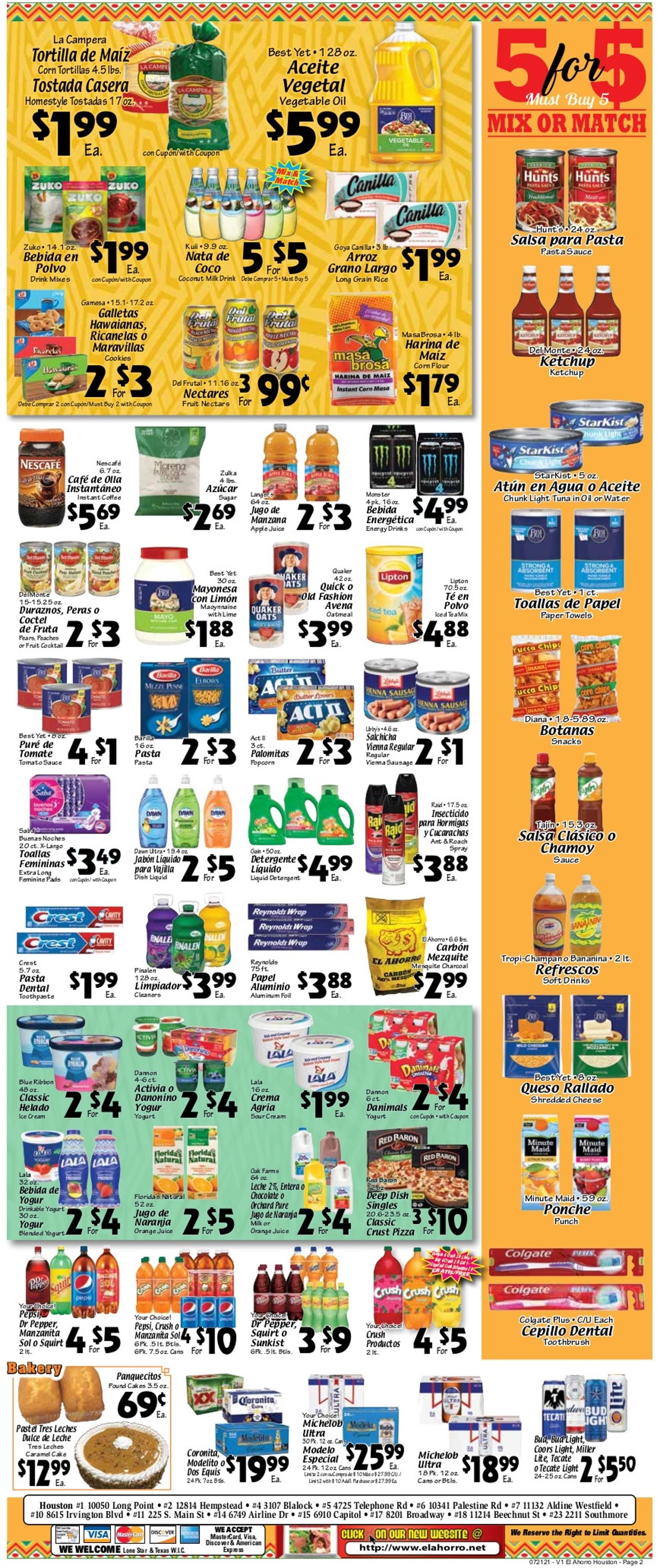 Catalogue El Ahorro Supermarket from 07/21/2021
