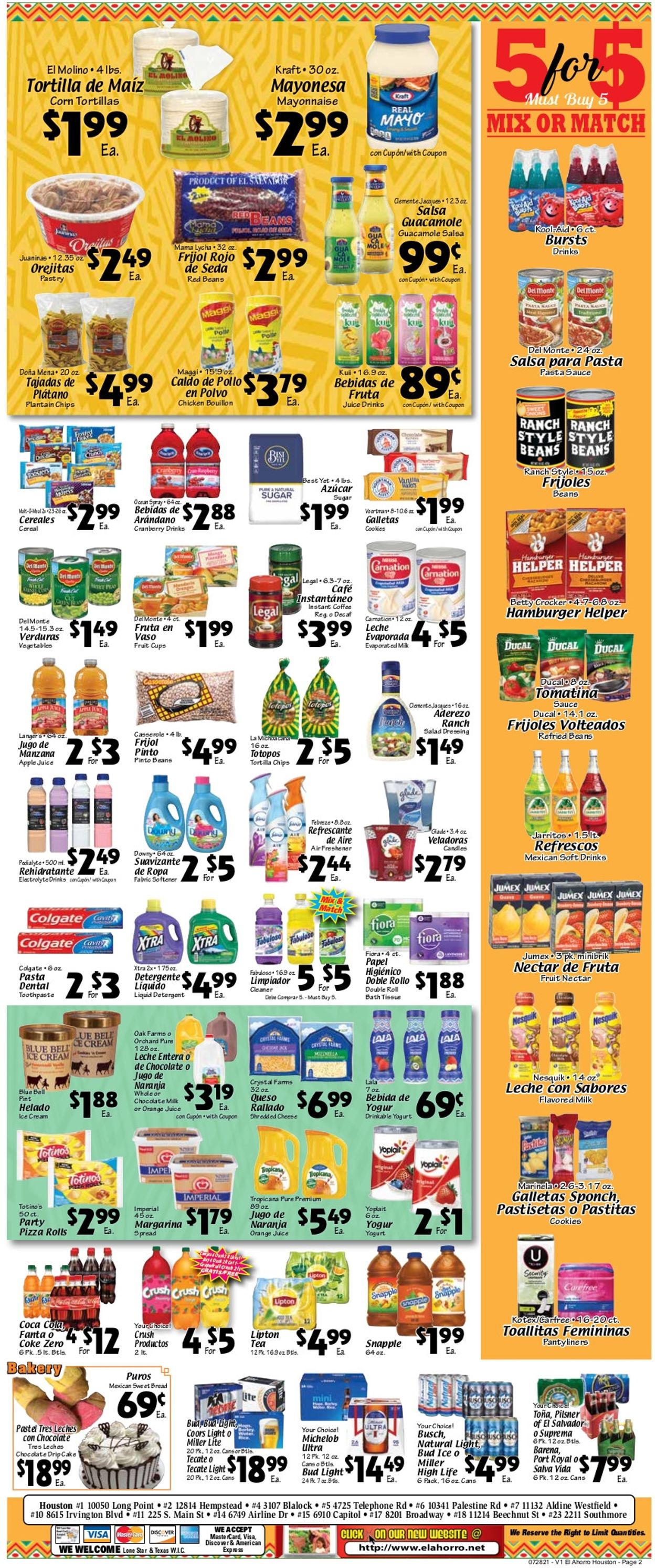 Catalogue El Ahorro Supermarket from 07/28/2021