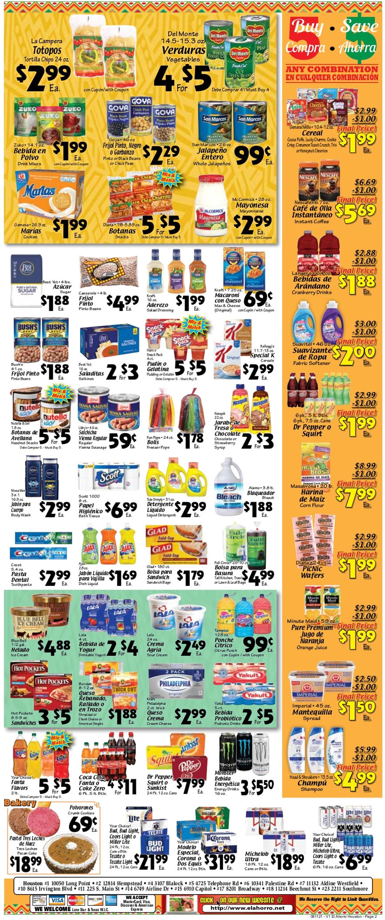 Catalogue El Ahorro Supermarket from 08/11/2021