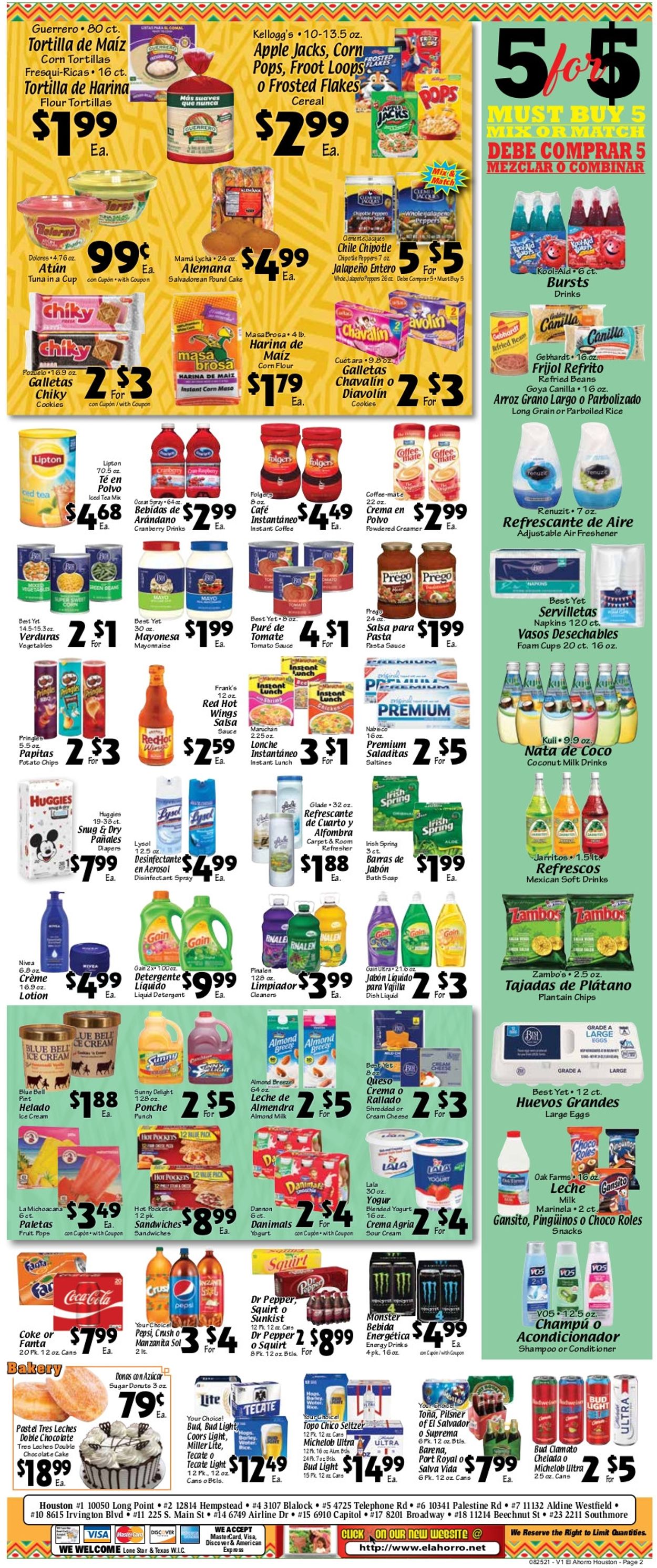 Catalogue El Ahorro Supermarket from 08/25/2021