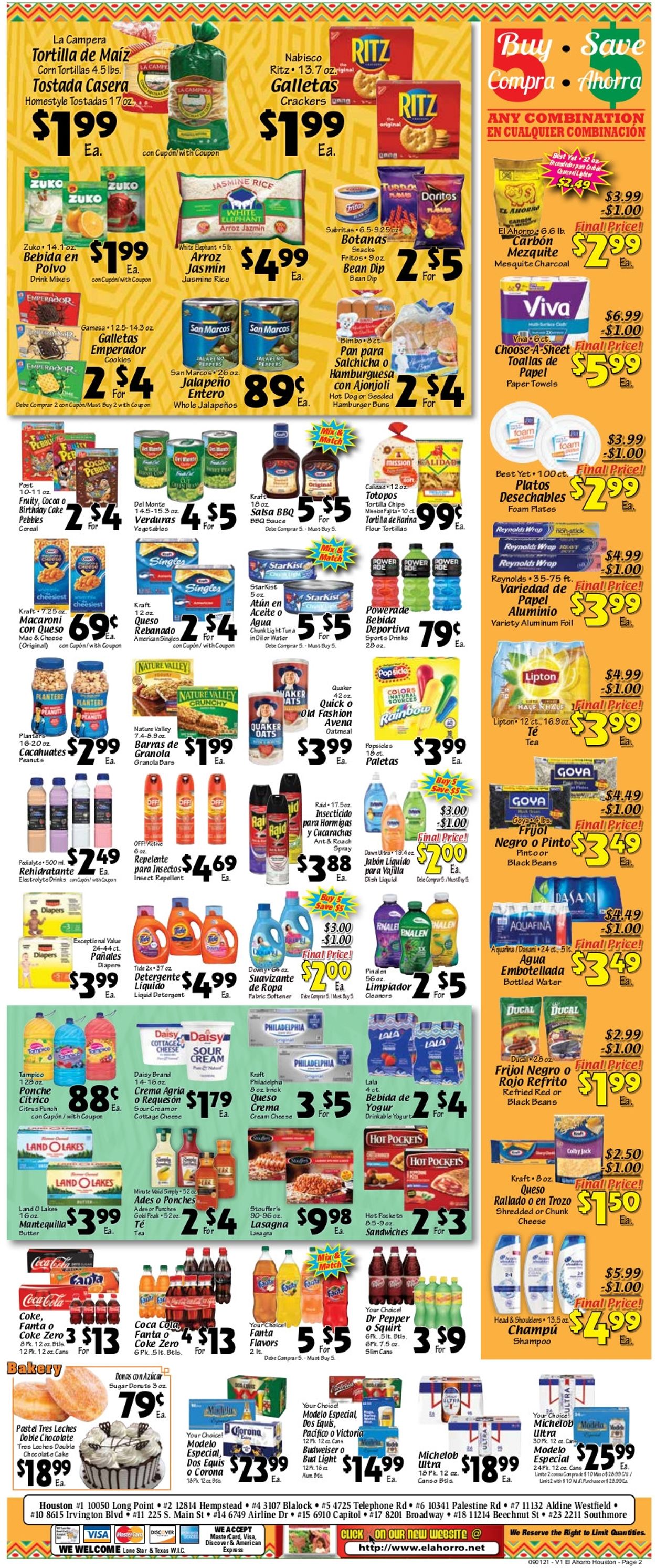 Catalogue El Ahorro Supermarket from 09/01/2021