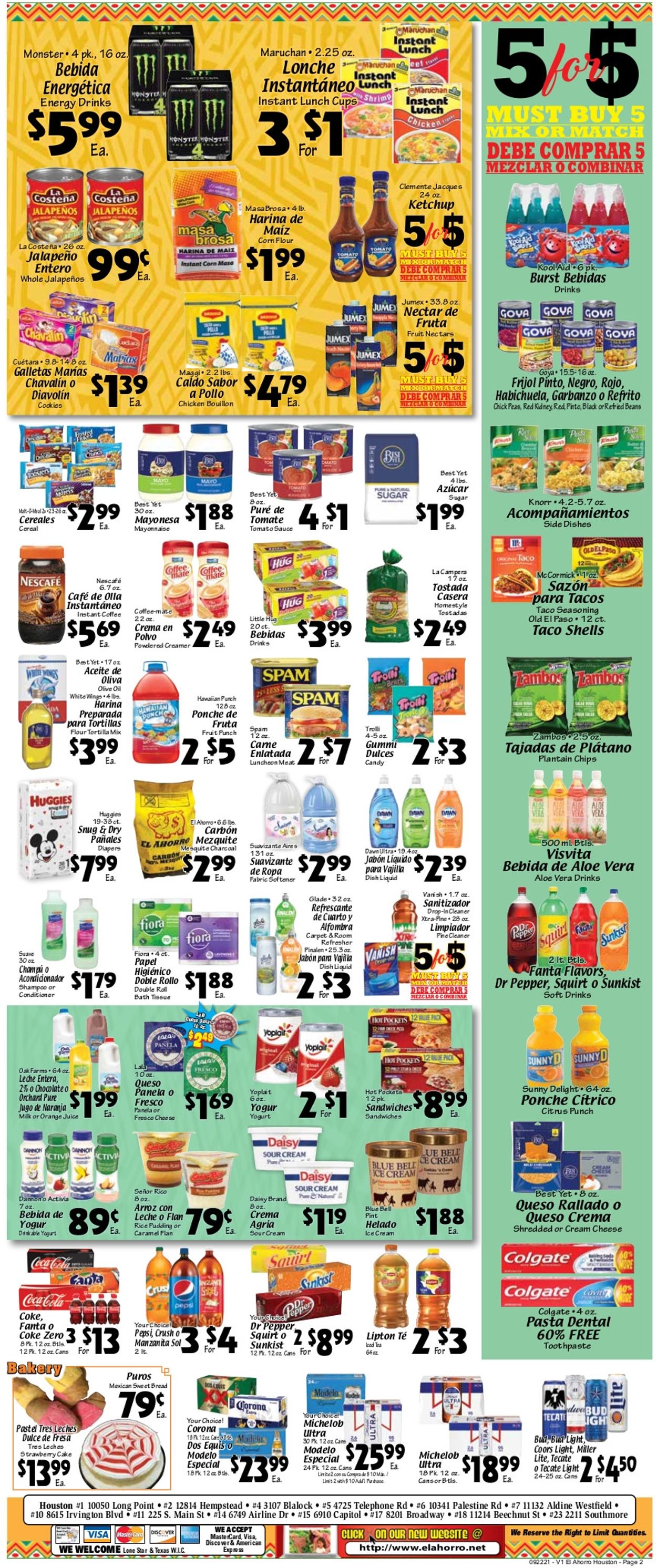 Catalogue El Ahorro Supermarket from 09/22/2021