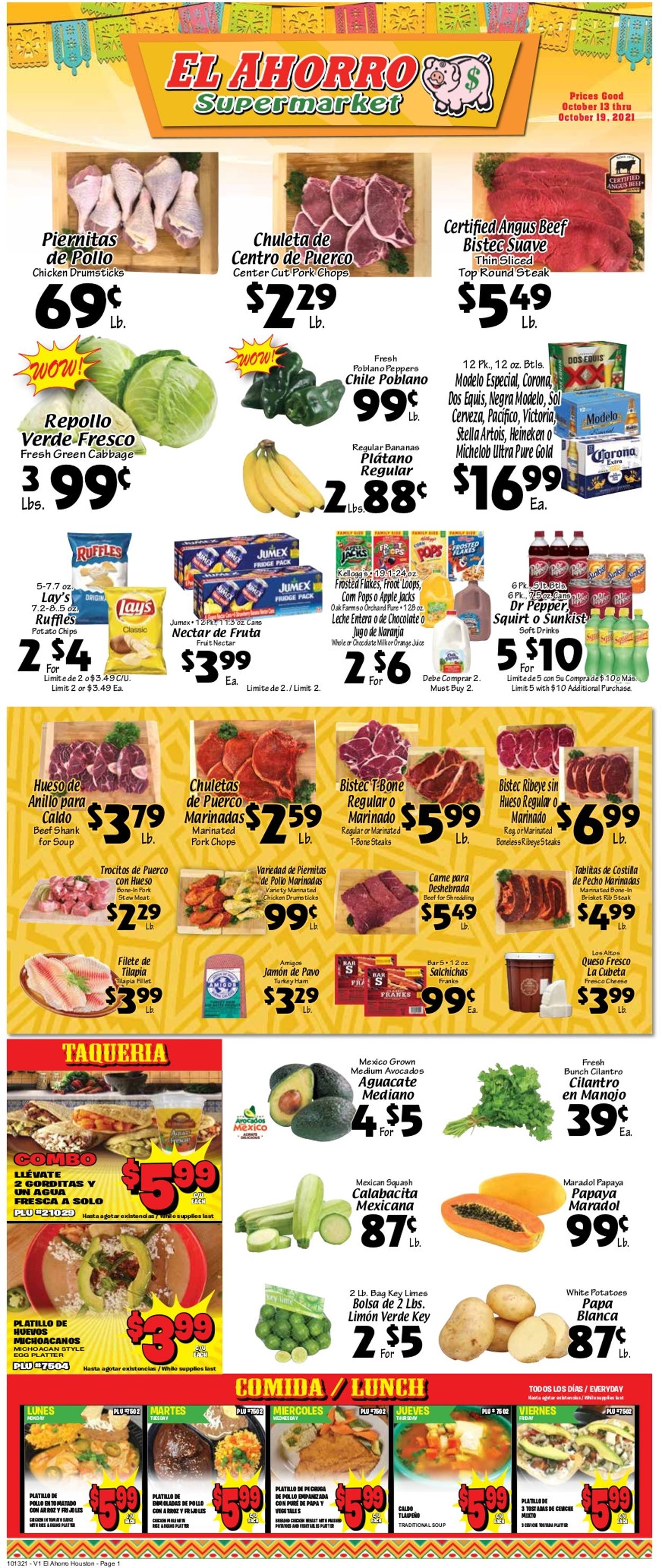 Catalogue El Ahorro Supermarket from 10/13/2021