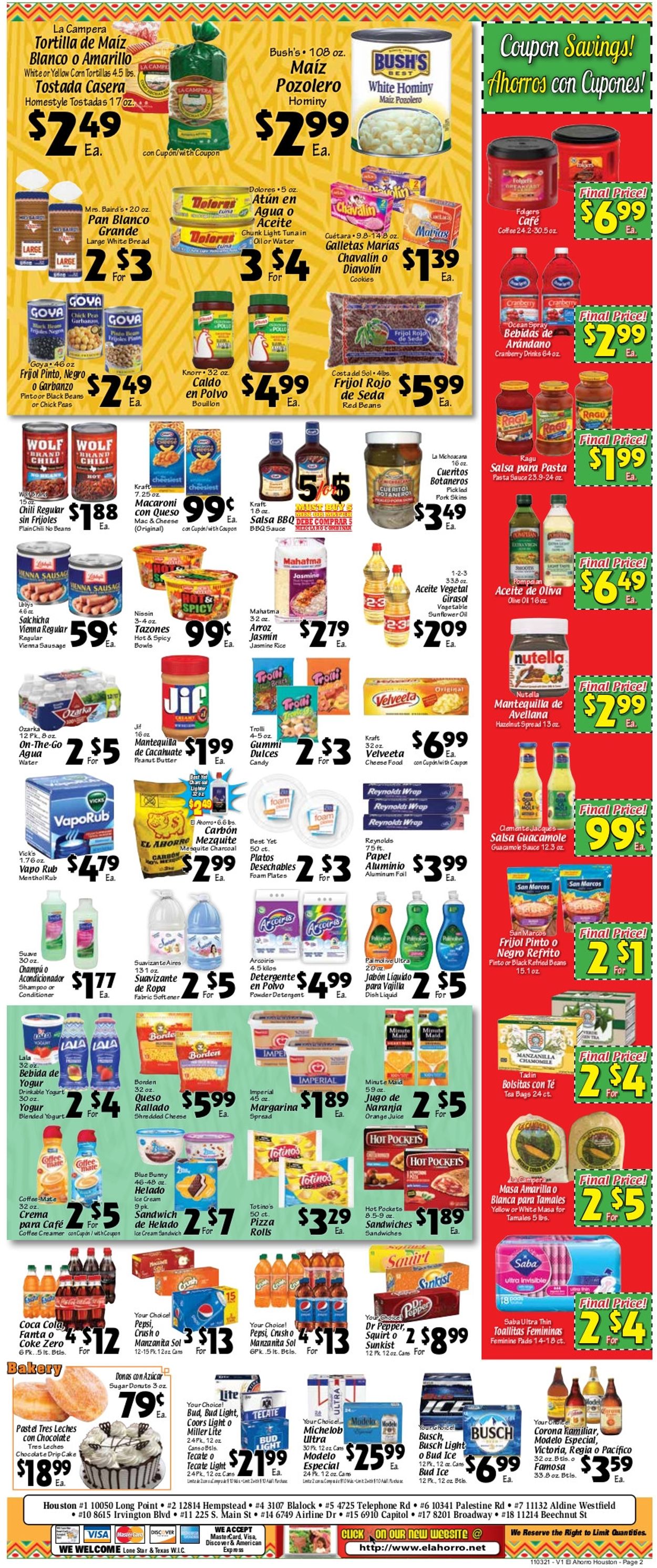 Catalogue El Ahorro Supermarket from 11/03/2021