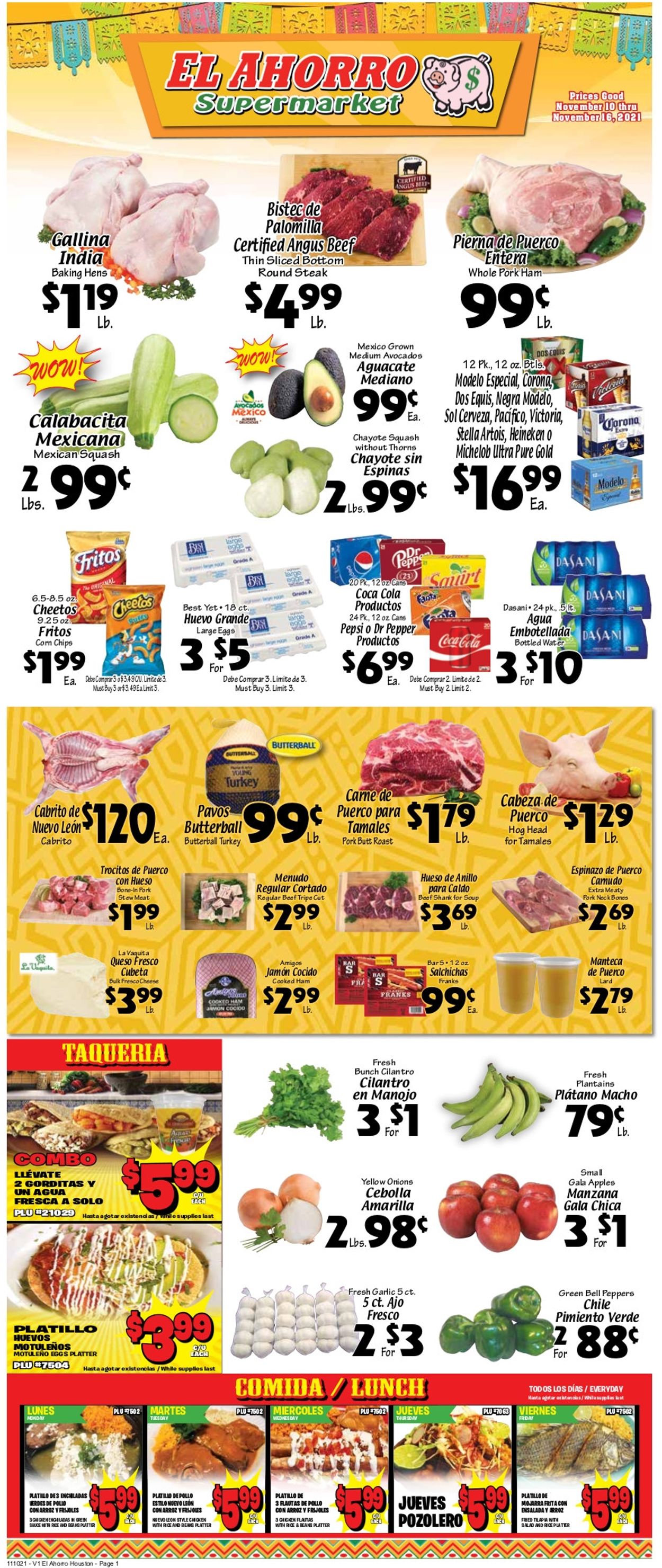 Catalogue El Ahorro Supermarket from 11/10/2021