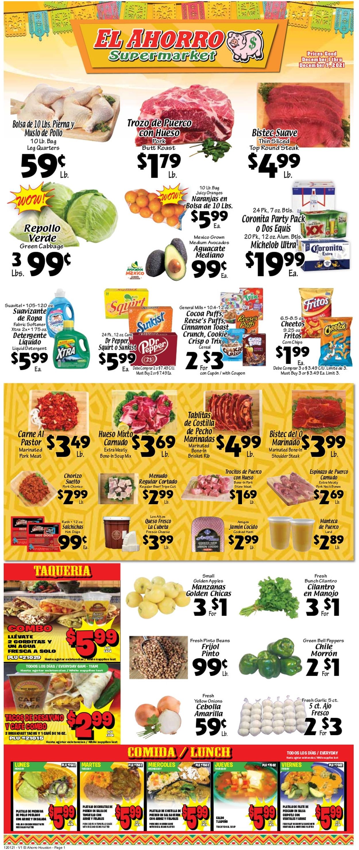 Catalogue El Ahorro Supermarket from 12/01/2021
