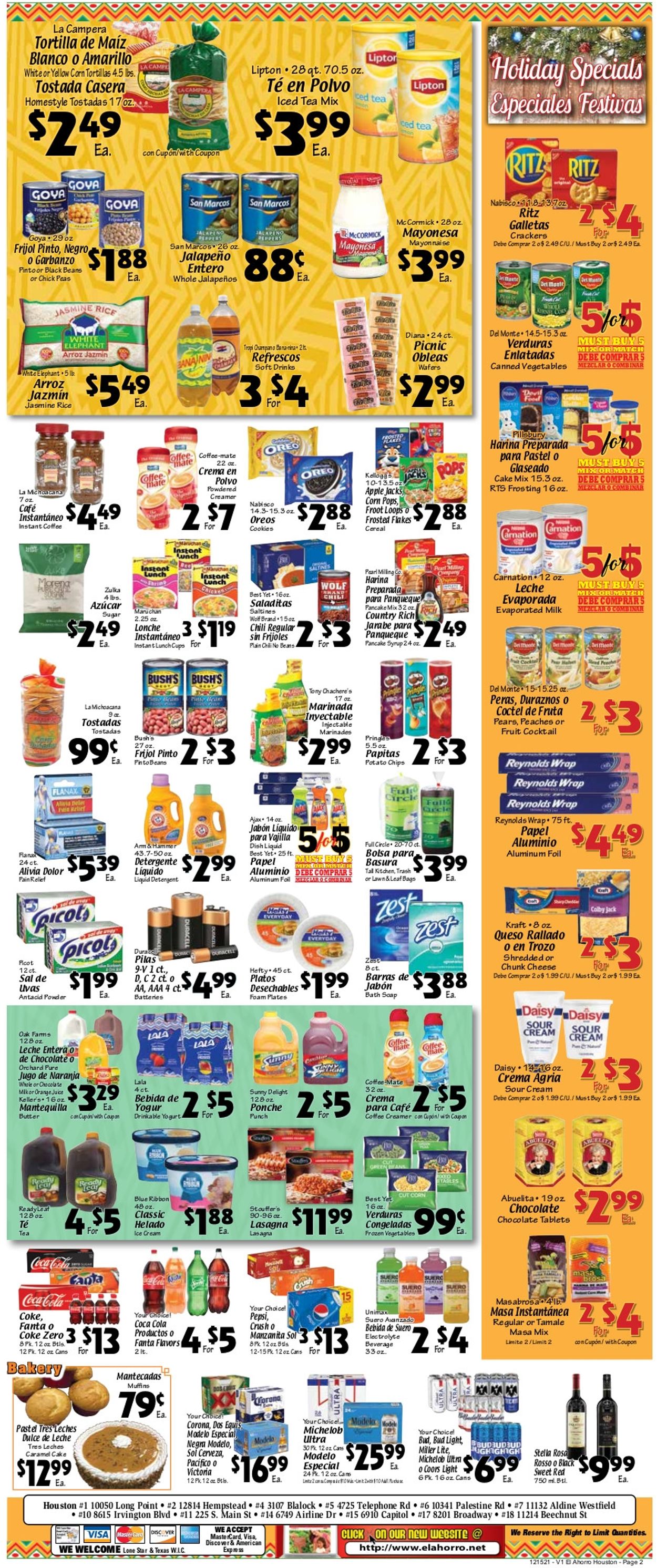 Catalogue El Ahorro Supermarket from 12/15/2021