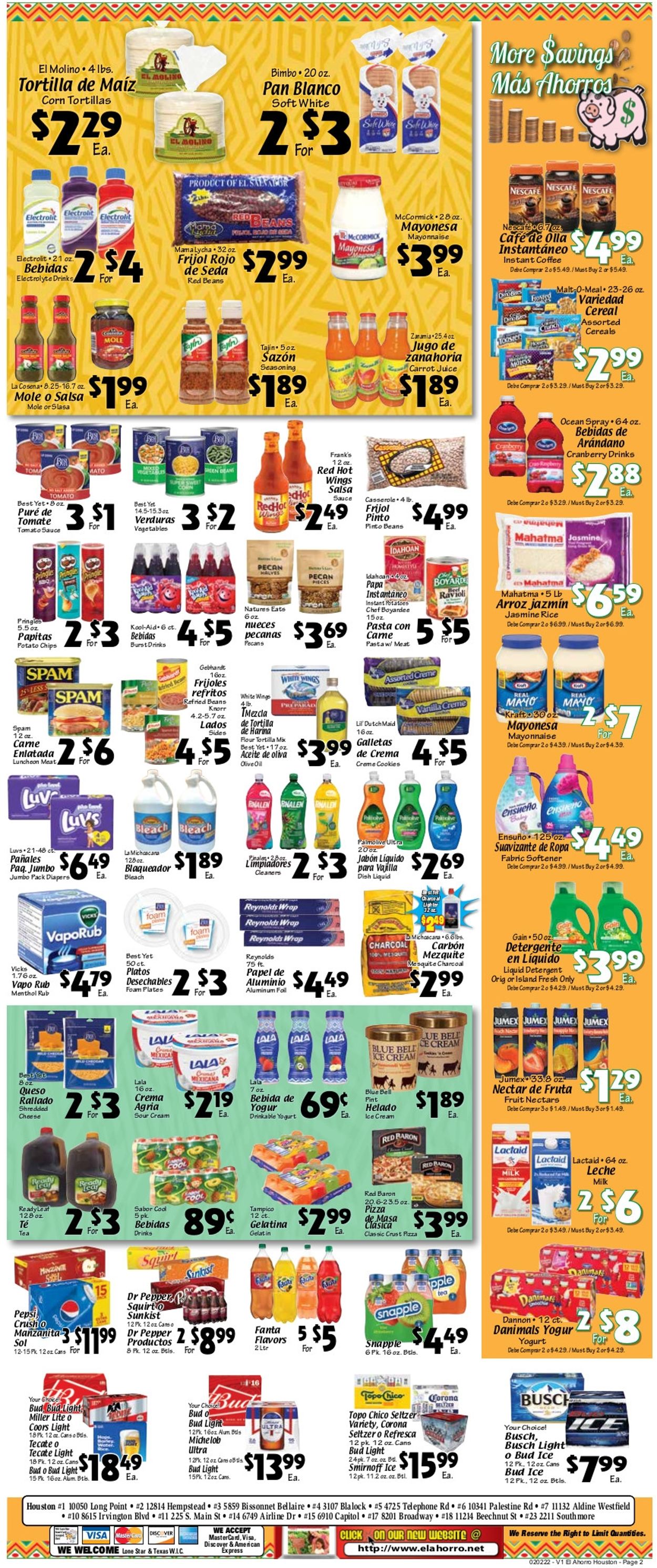 Catalogue El Ahorro Supermarket from 02/02/2022