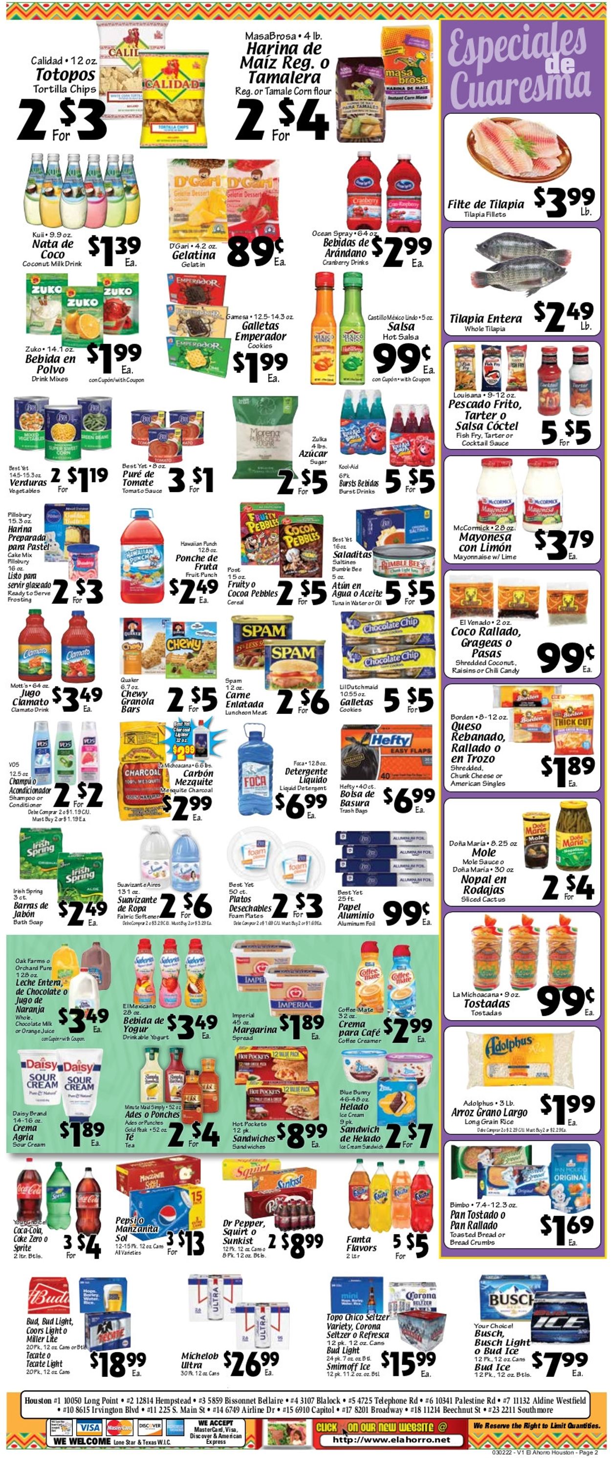 Catalogue El Ahorro Supermarket from 03/02/2022
