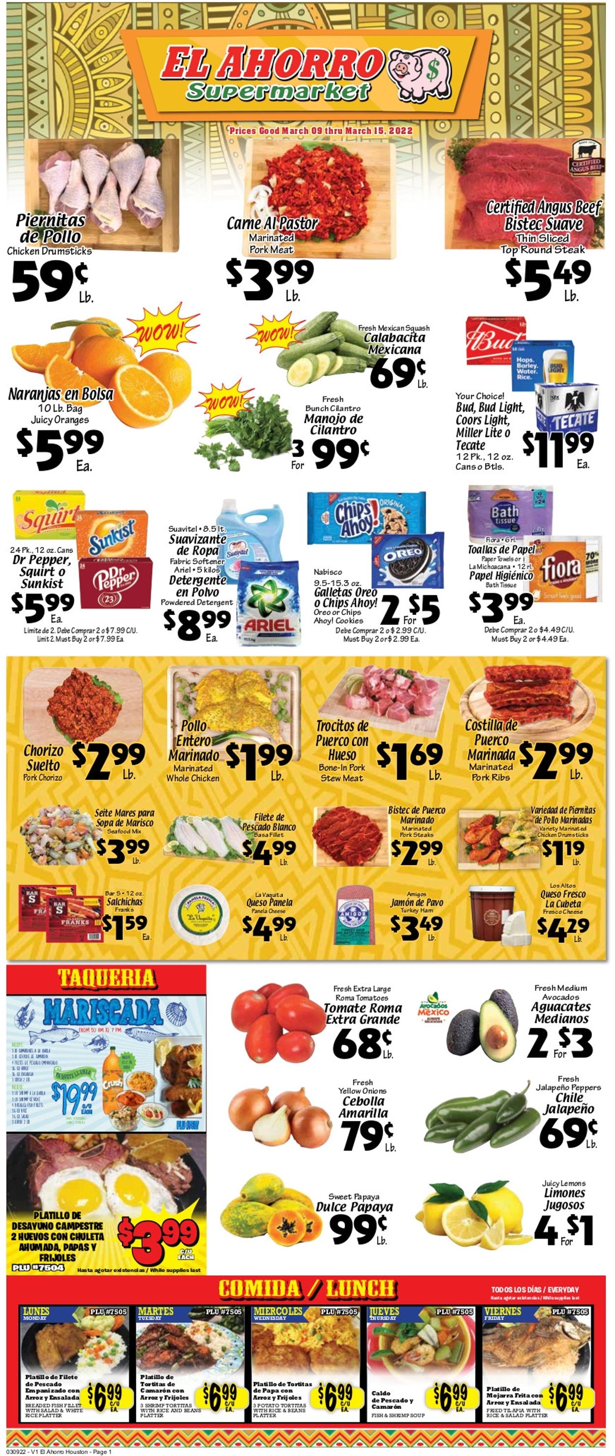 Catalogue El Ahorro Supermarket from 03/09/2022