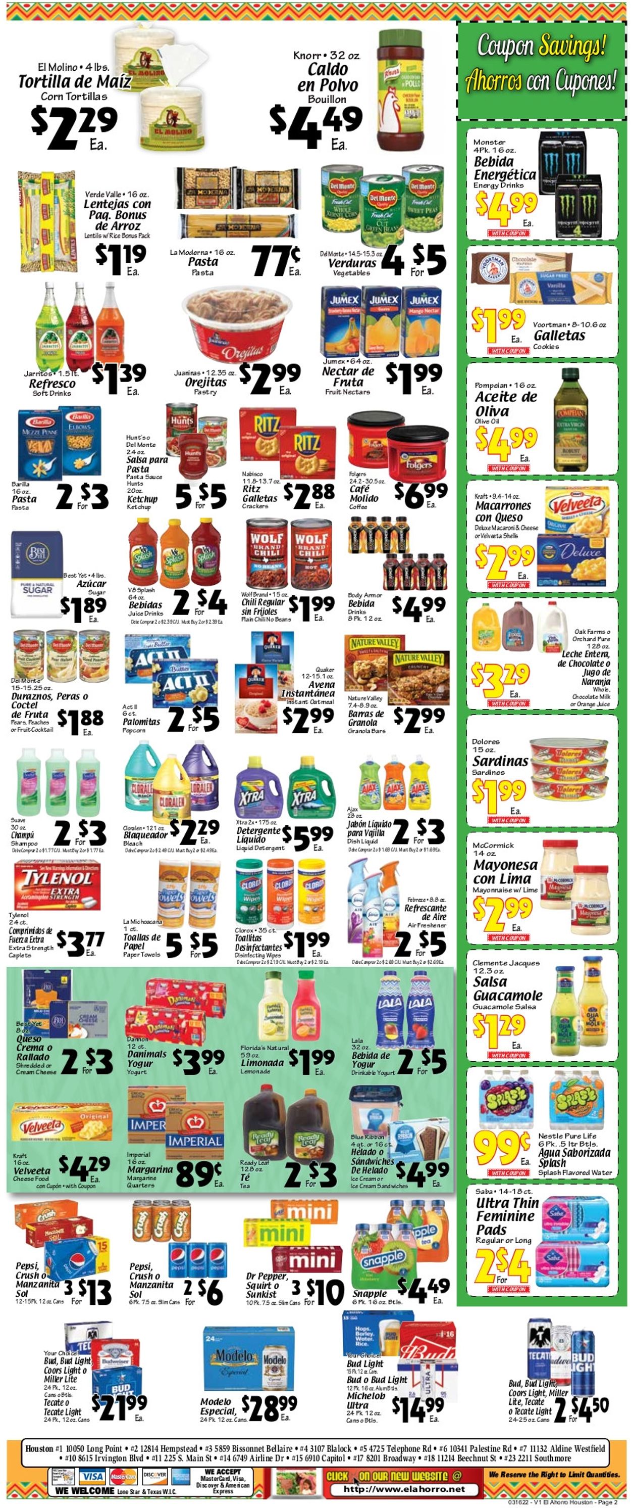 Catalogue El Ahorro Supermarket from 03/16/2022