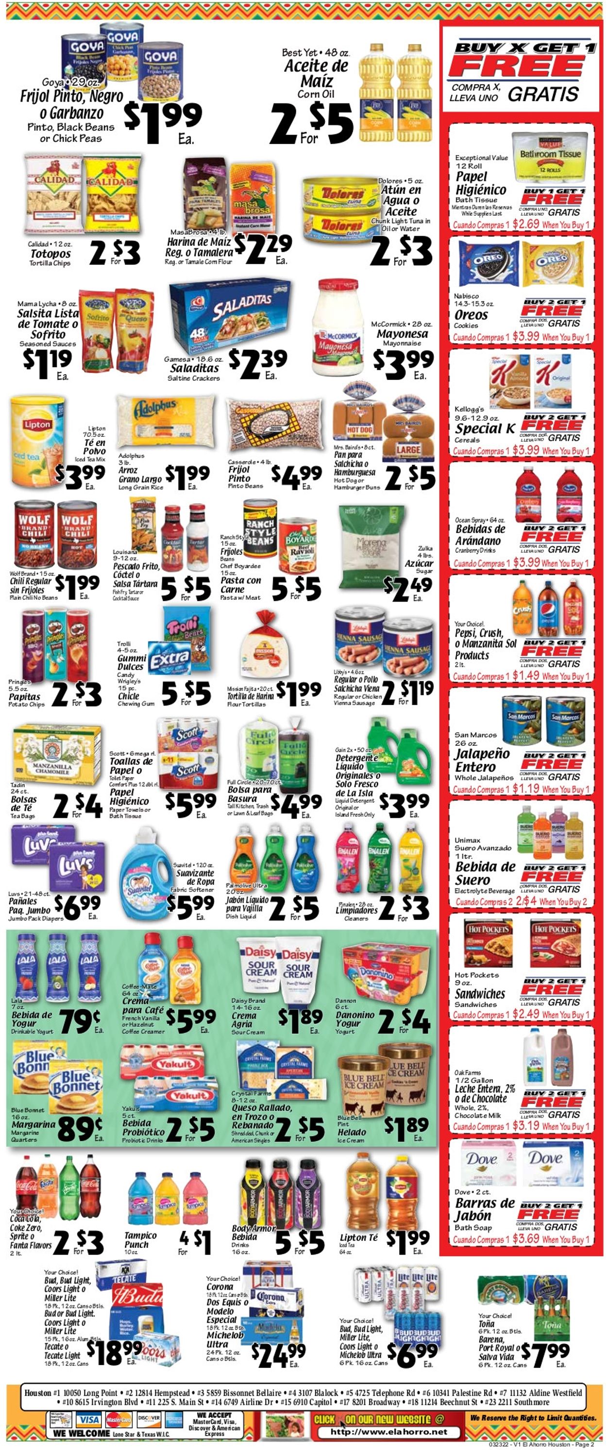 Catalogue El Ahorro Supermarket from 03/23/2022