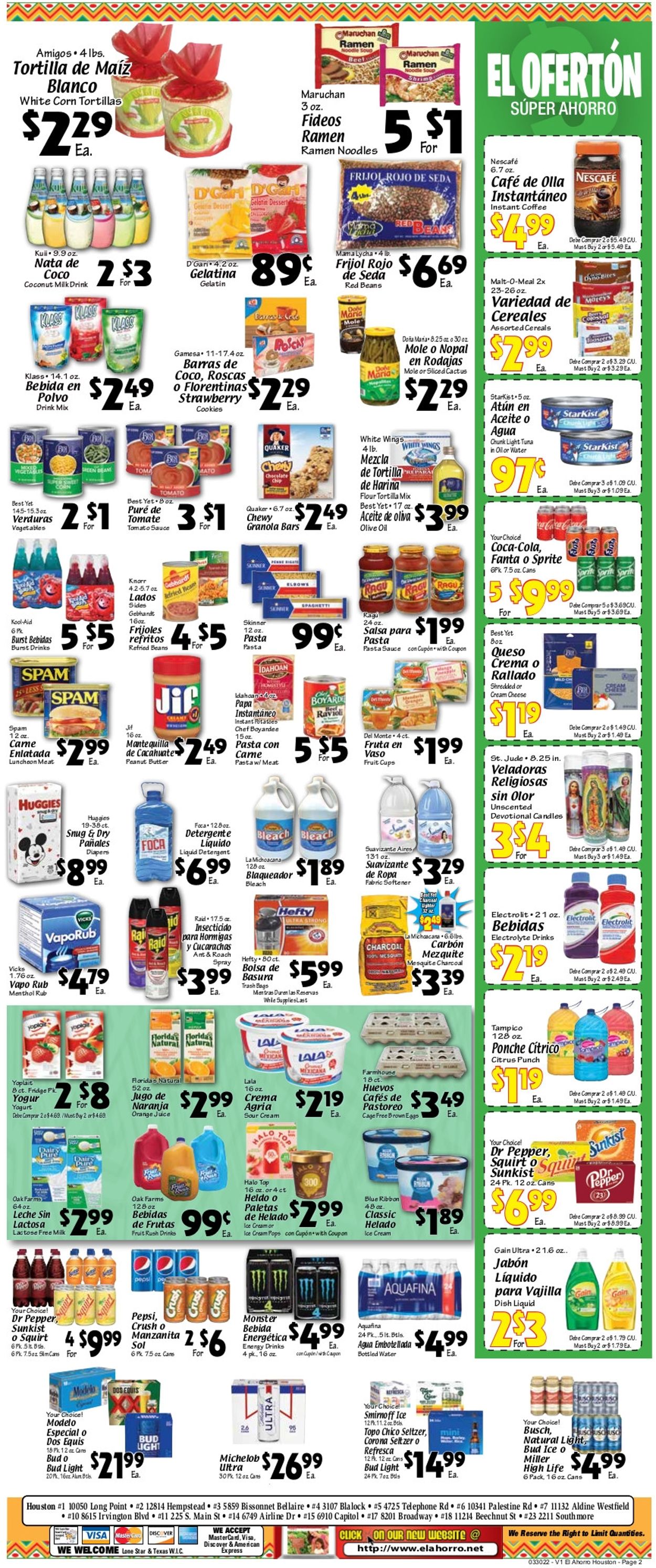 Catalogue El Ahorro Supermarket from 03/30/2022