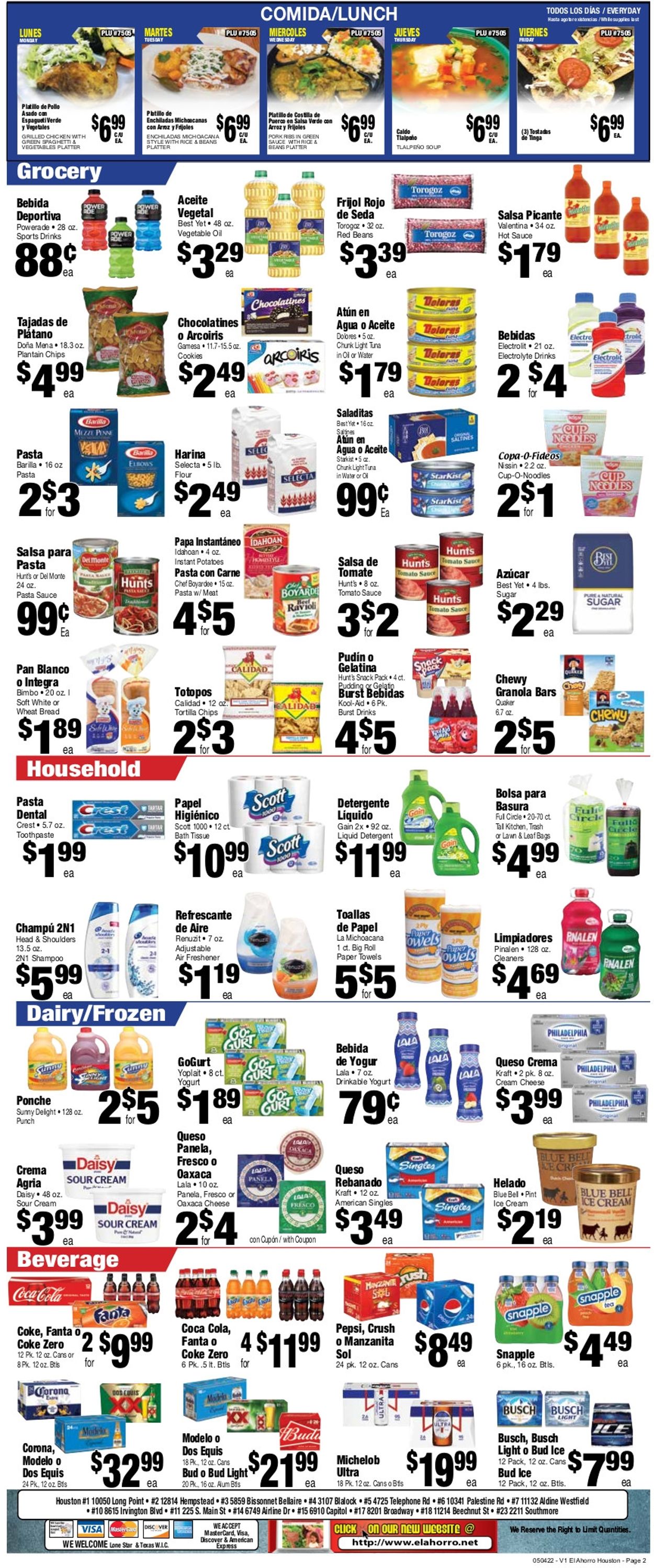 Catalogue El Ahorro Supermarket from 05/04/2022
