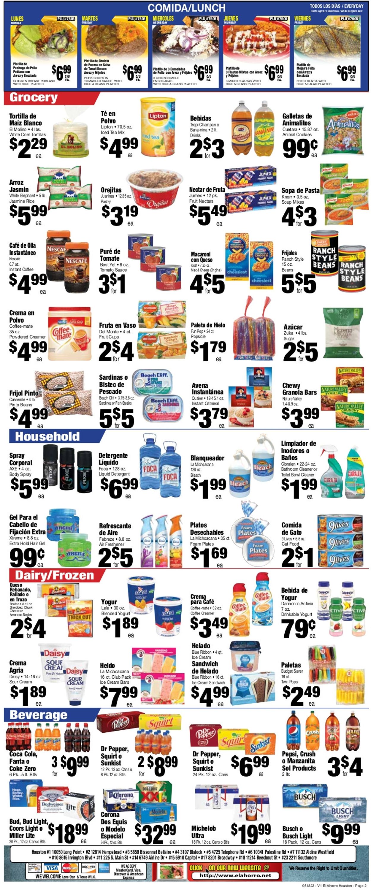 Catalogue El Ahorro Supermarket from 05/18/2022