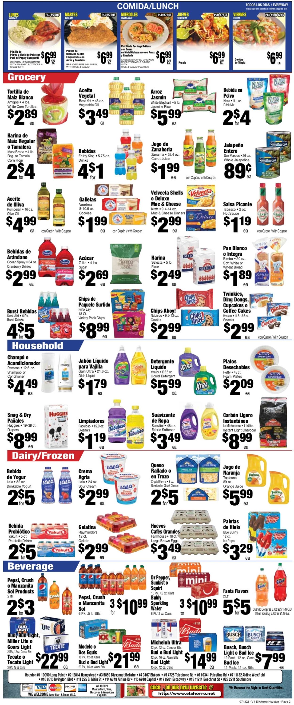 Catalogue El Ahorro Supermarket from 07/13/2022