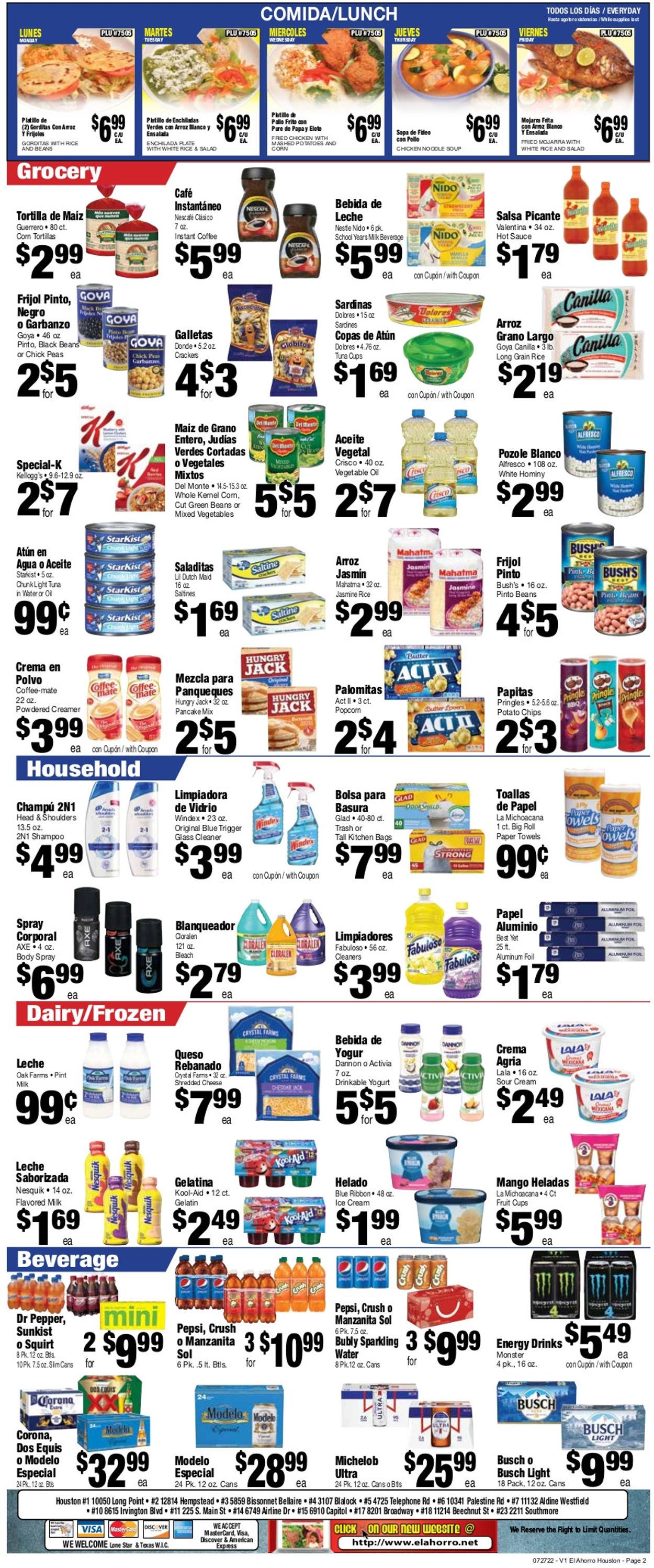 Catalogue El Ahorro Supermarket from 07/27/2022
