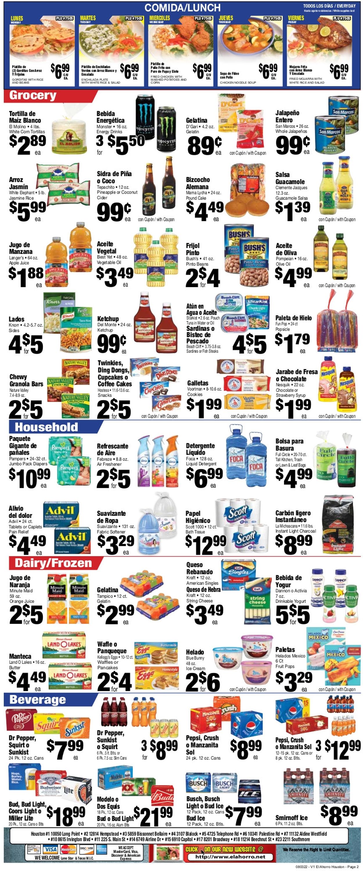 Catalogue El Ahorro Supermarket from 08/03/2022