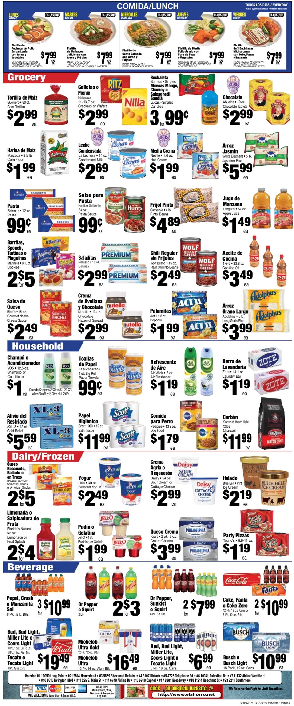 Catalogue El Ahorro Supermarket from 10/19/2022