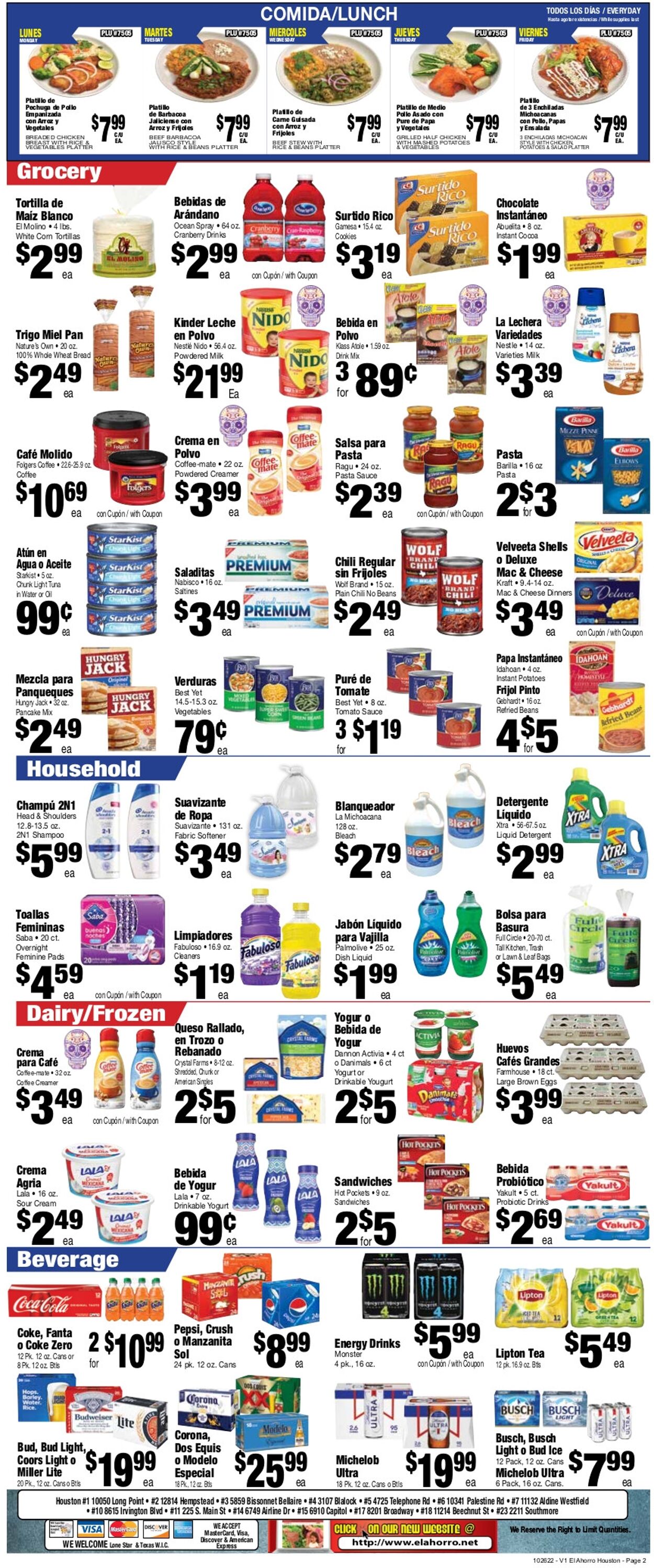 Catalogue El Ahorro Supermarket from 10/26/2022