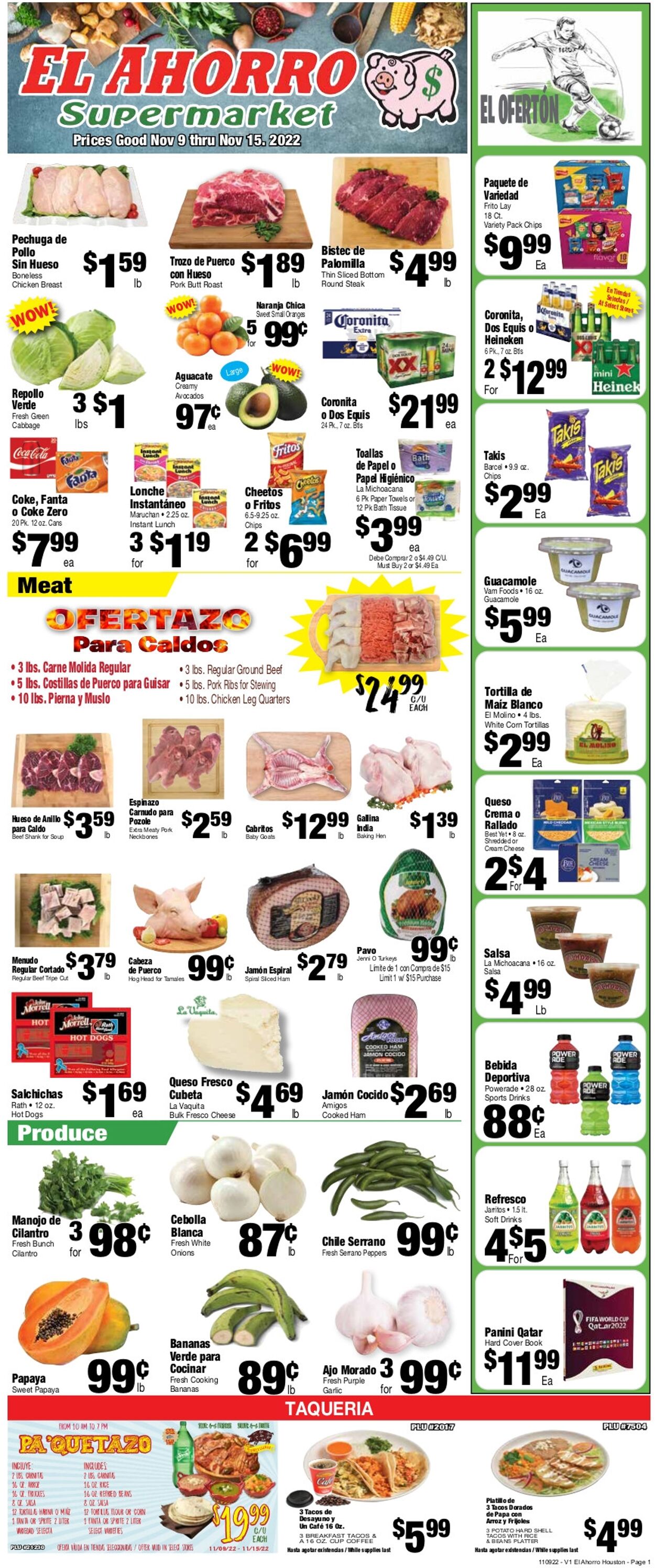 Catalogue El Ahorro Supermarket from 11/09/2022