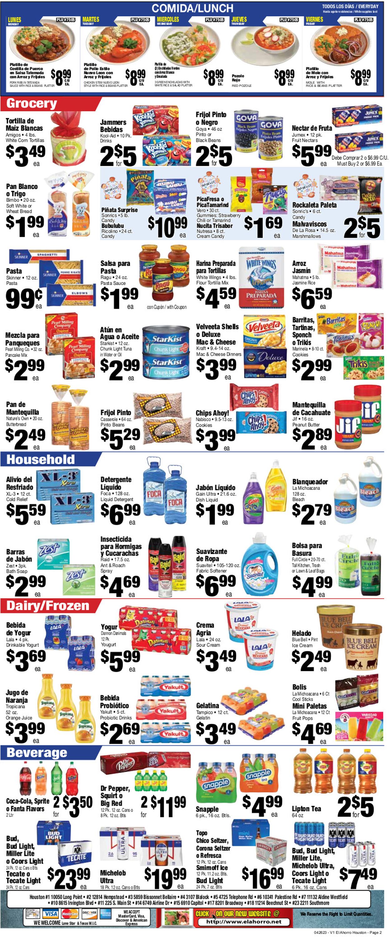 Catalogue El Ahorro Supermarket from 04/26/2023