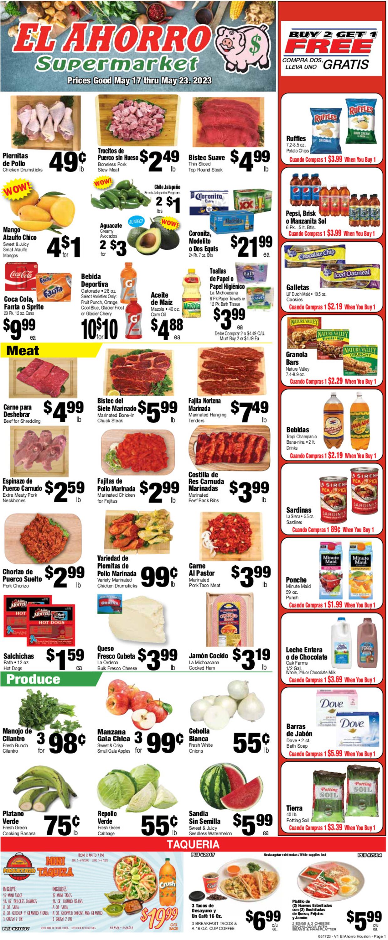 Catalogue El Ahorro Supermarket from 05/17/2023