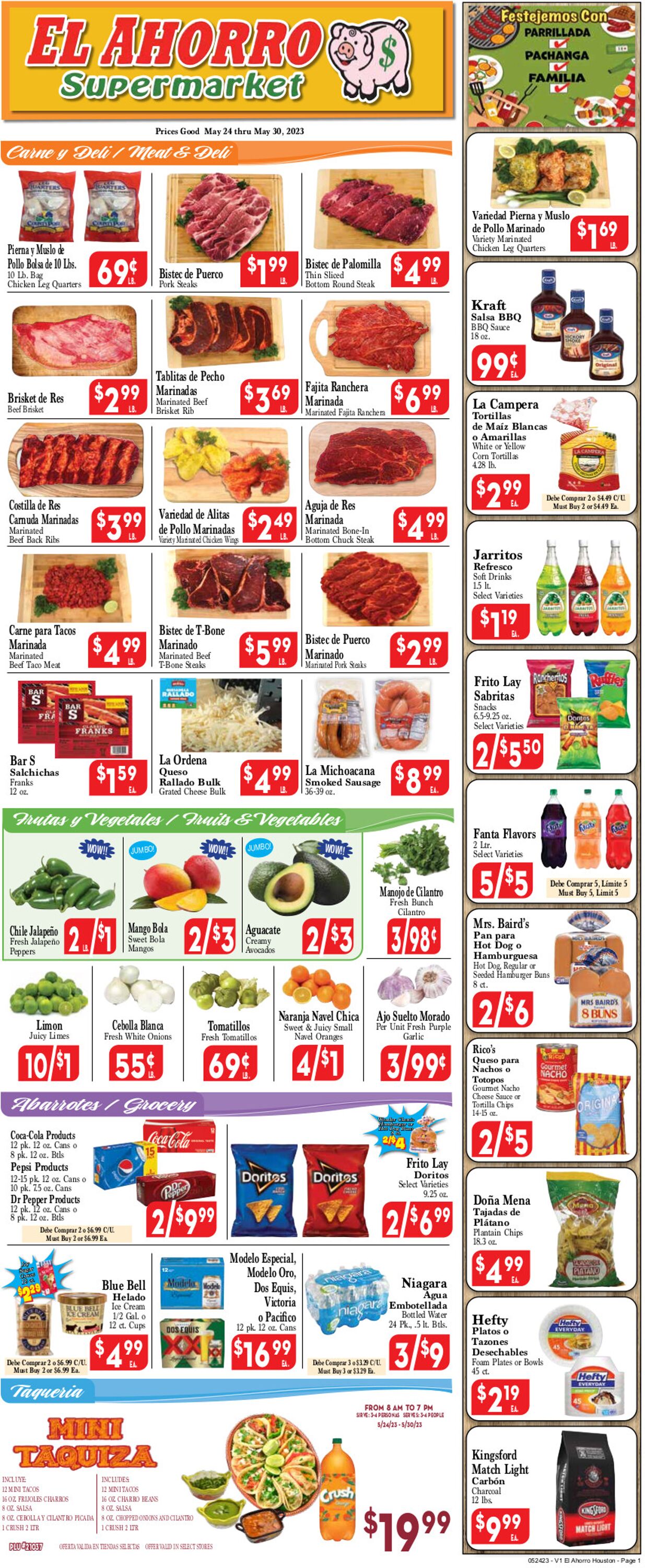 Catalogue El Ahorro Supermarket from 05/24/2023