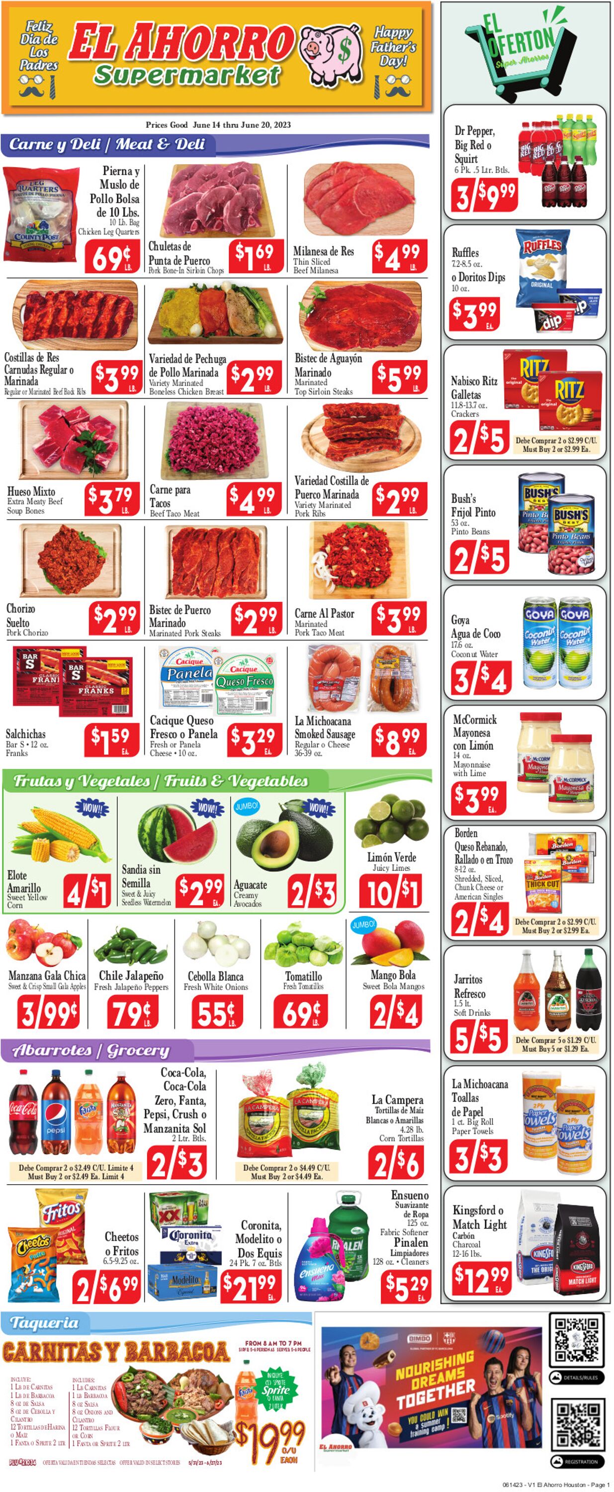 Catalogue El Ahorro Supermarket from 06/14/2023