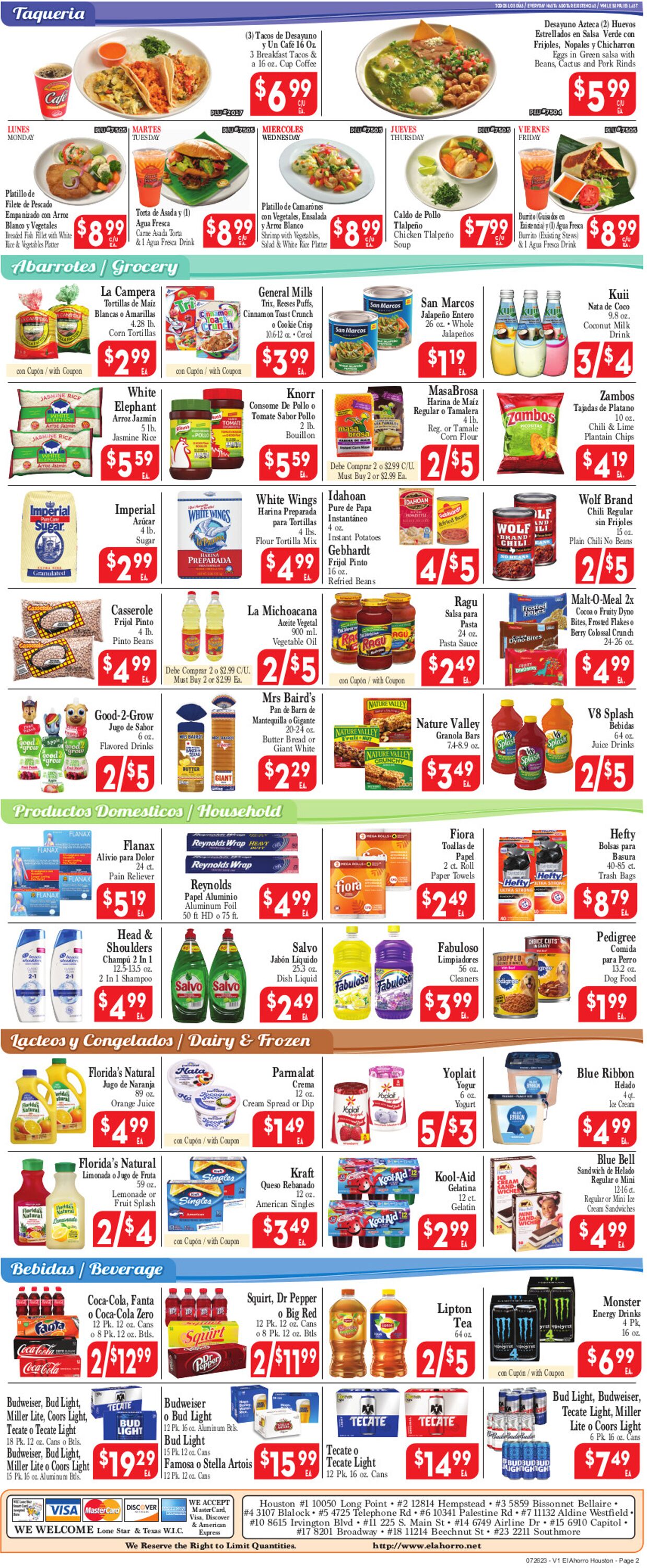 Catalogue El Ahorro Supermarket from 07/26/2023