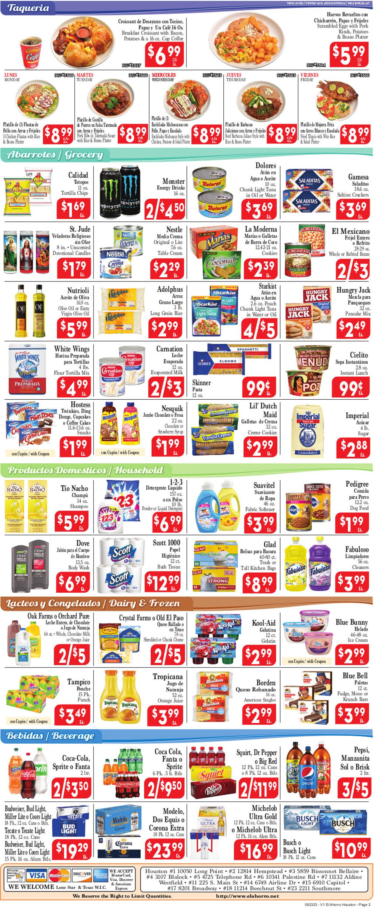 Catalogue El Ahorro Supermarket from 08/23/2023