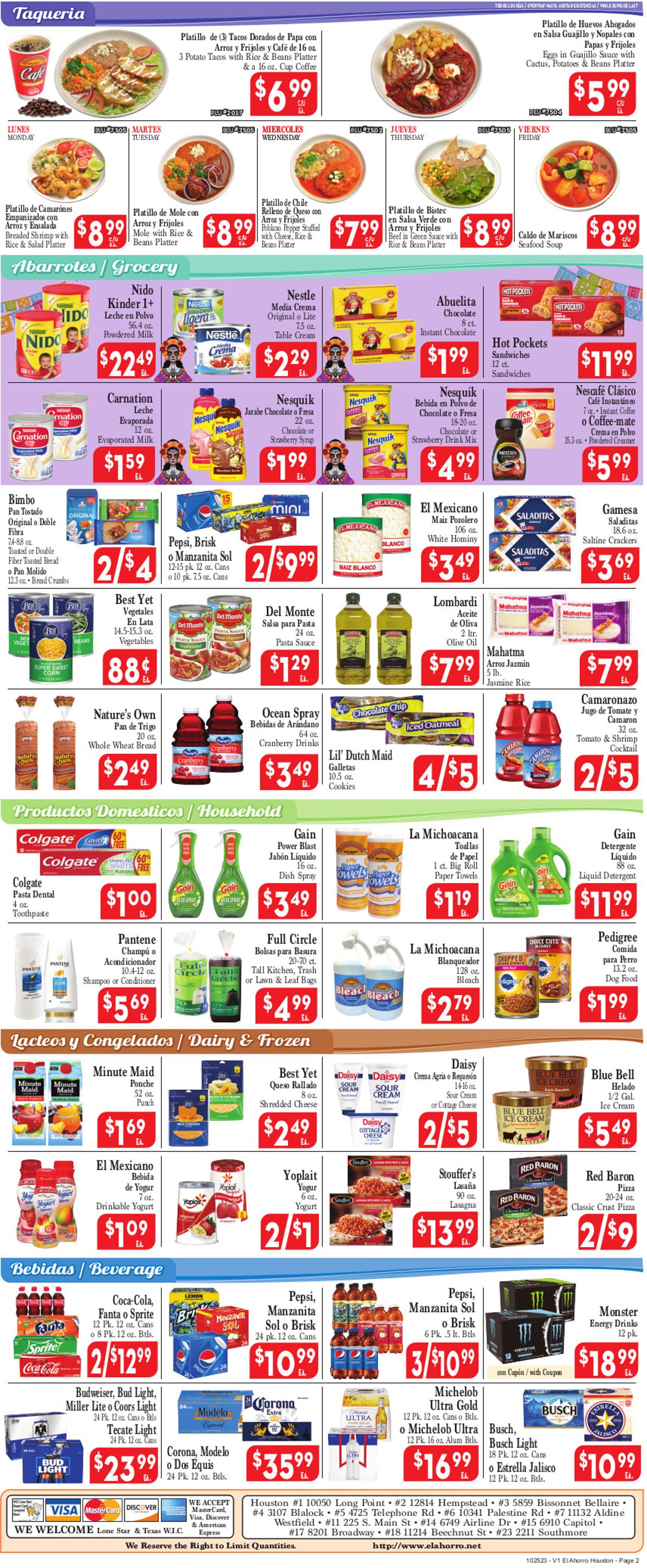 Catalogue El Ahorro Supermarket from 10/25/2023