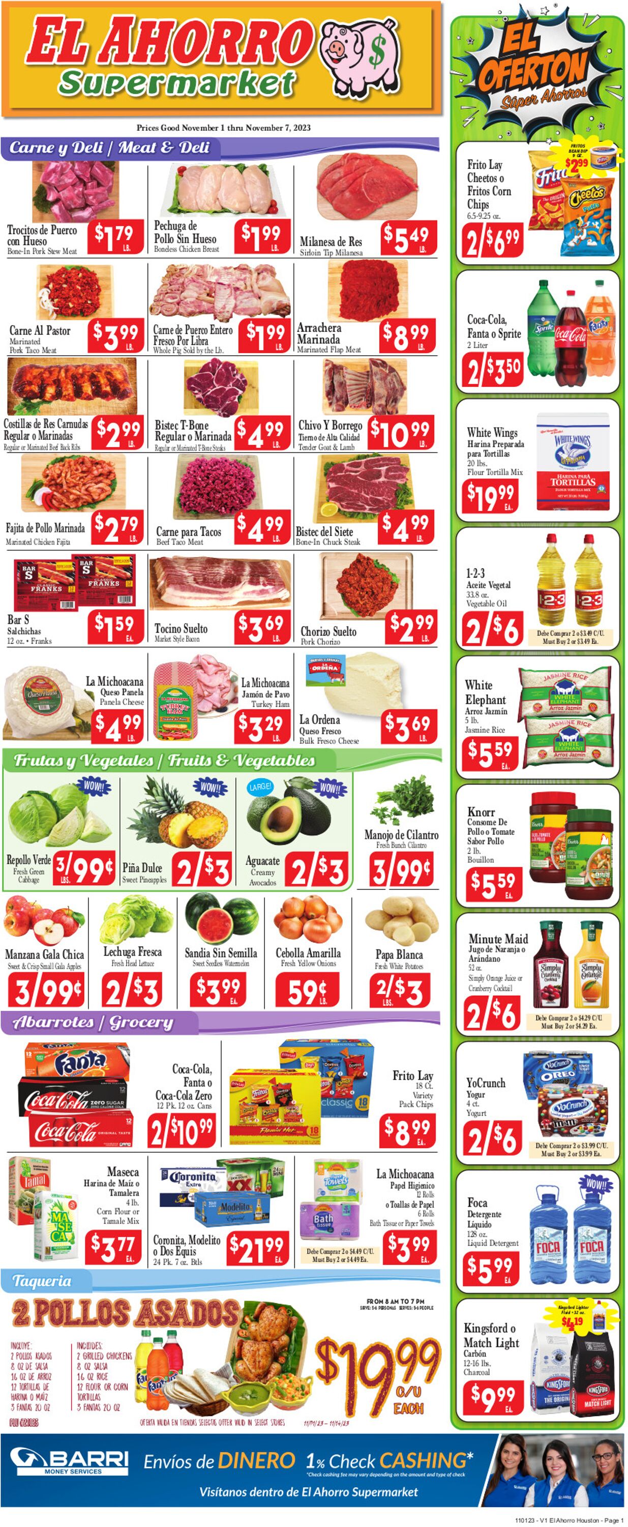 Catalogue El Ahorro Supermarket from 11/01/2023
