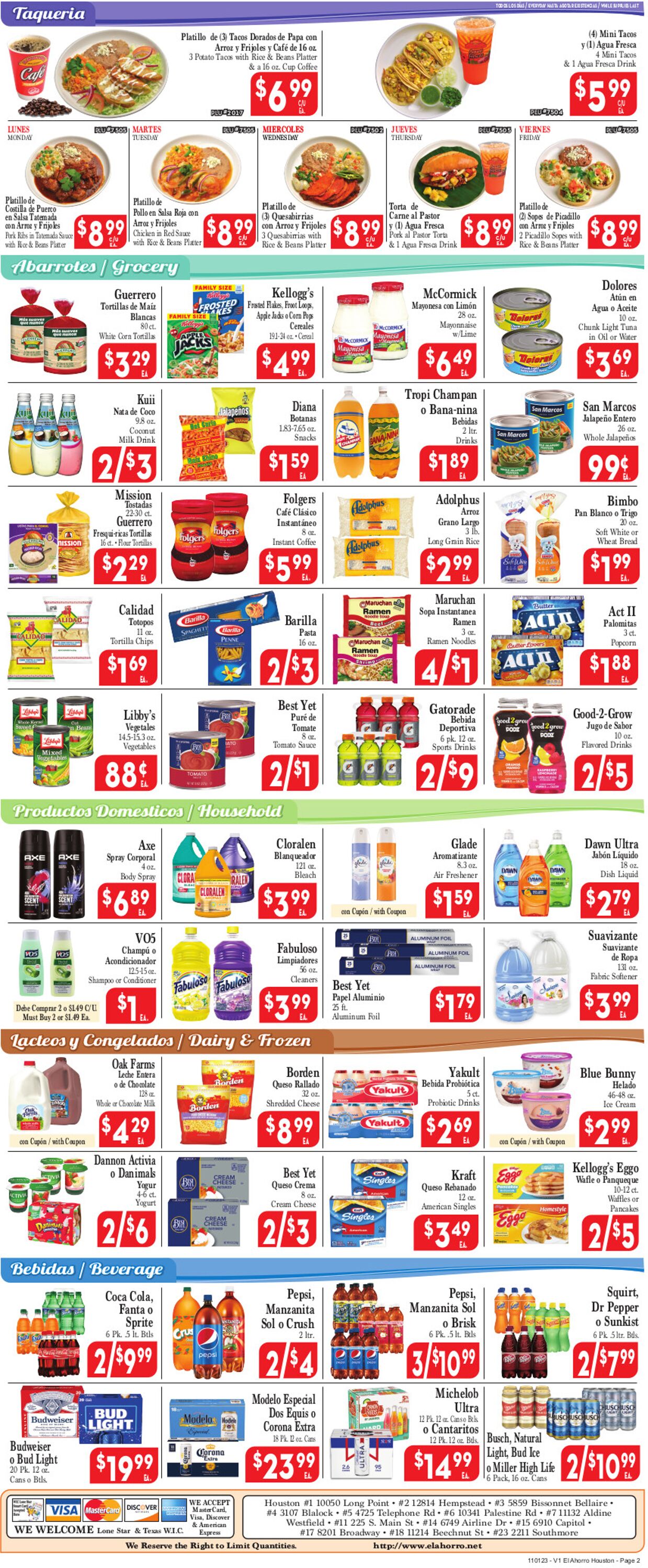 Catalogue El Ahorro Supermarket from 11/01/2023