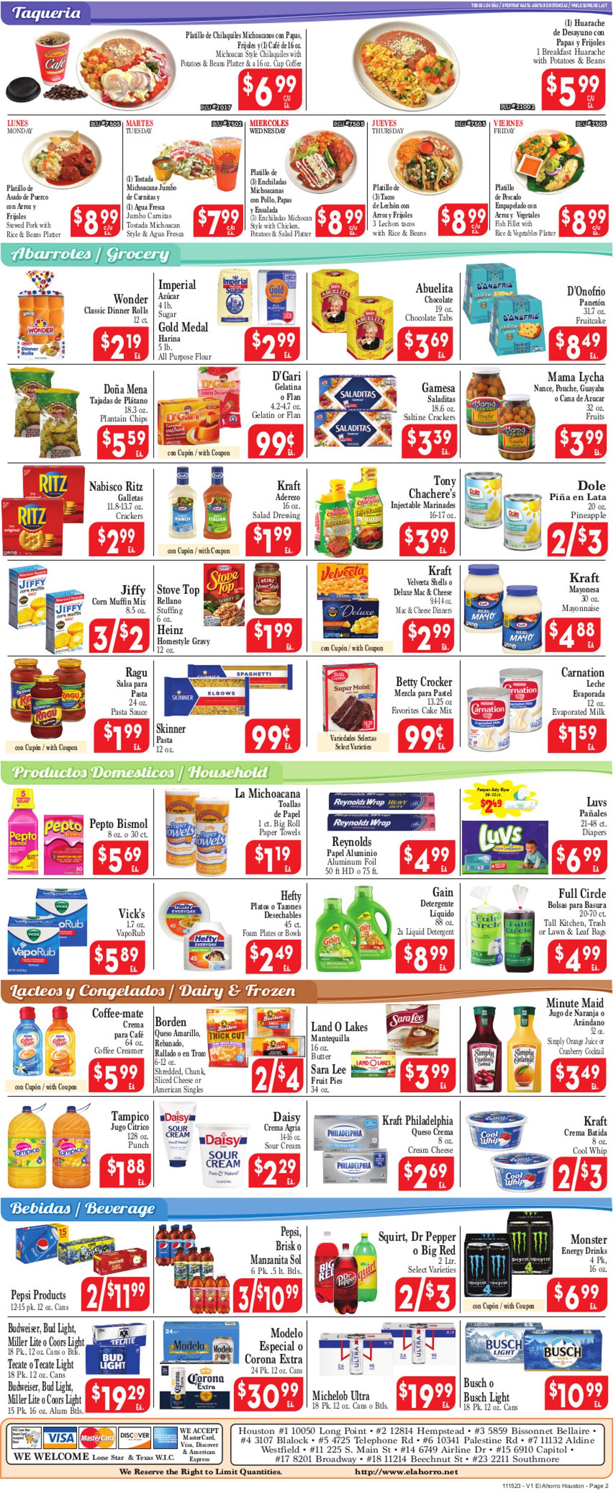 Catalogue El Ahorro Supermarket from 11/15/2023