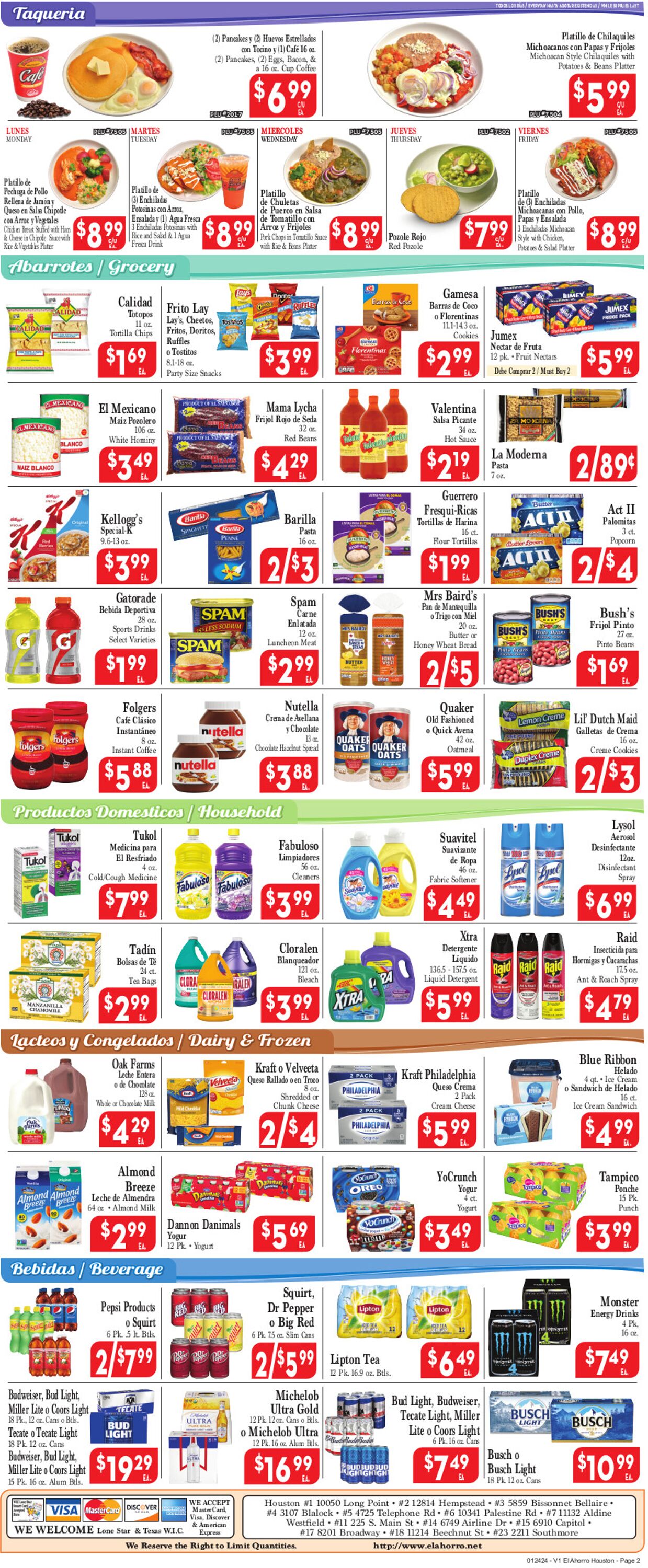 Catalogue El Ahorro Supermarket from 01/24/2024