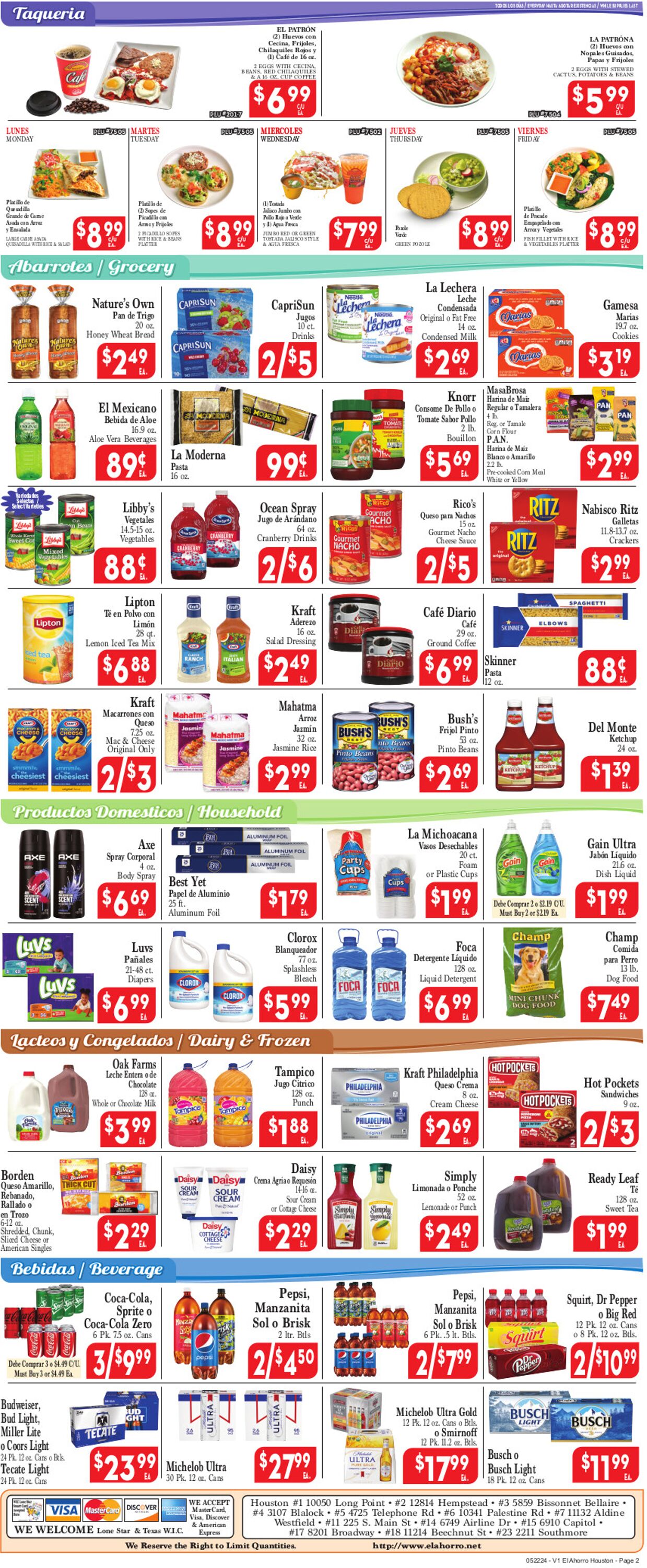 Catalogue El Ahorro Supermarket from 05/22/2024