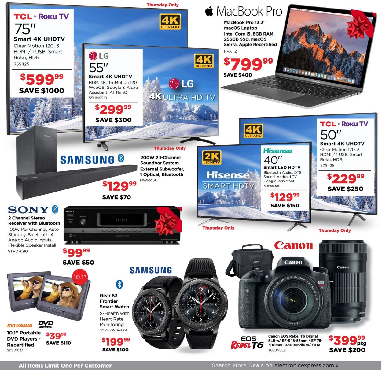 Catalogue Electronic Express - Thanksgiving Ad 2019 from 11/28/2019